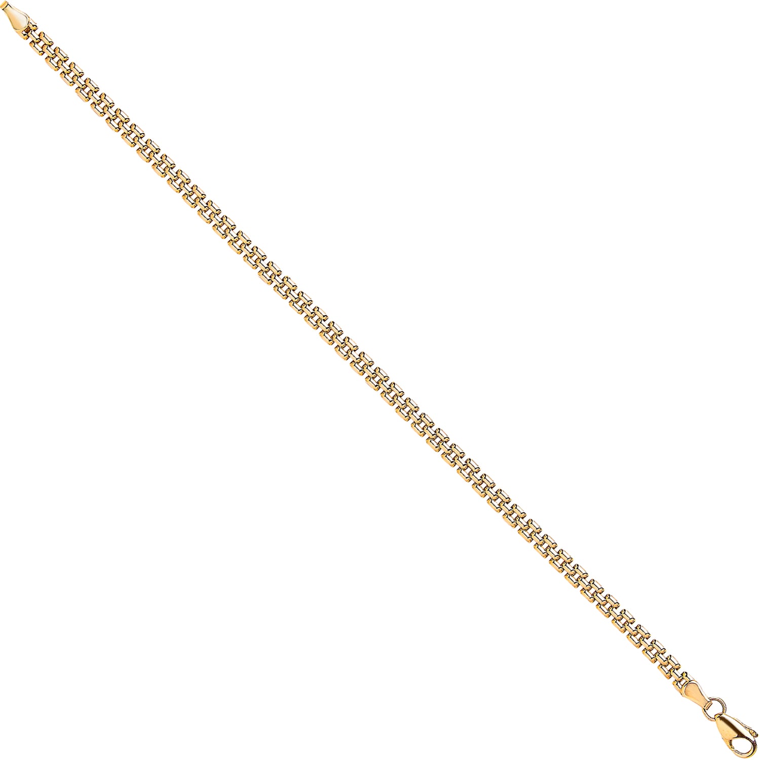 9ct Yellow Gold Panther Ladies 7" Bracelet