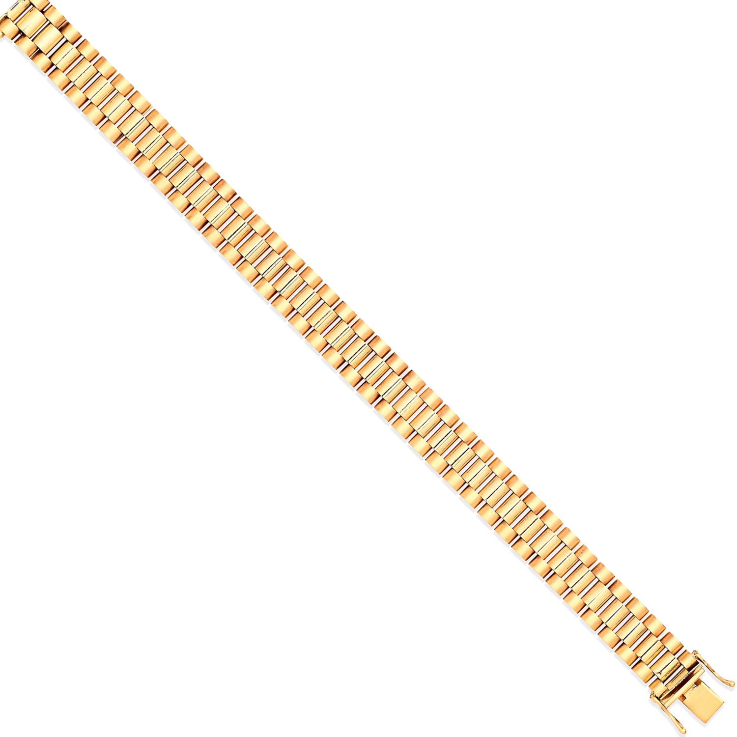 9ct Yellow Gold Fancy Link Gents 8" Bracelet