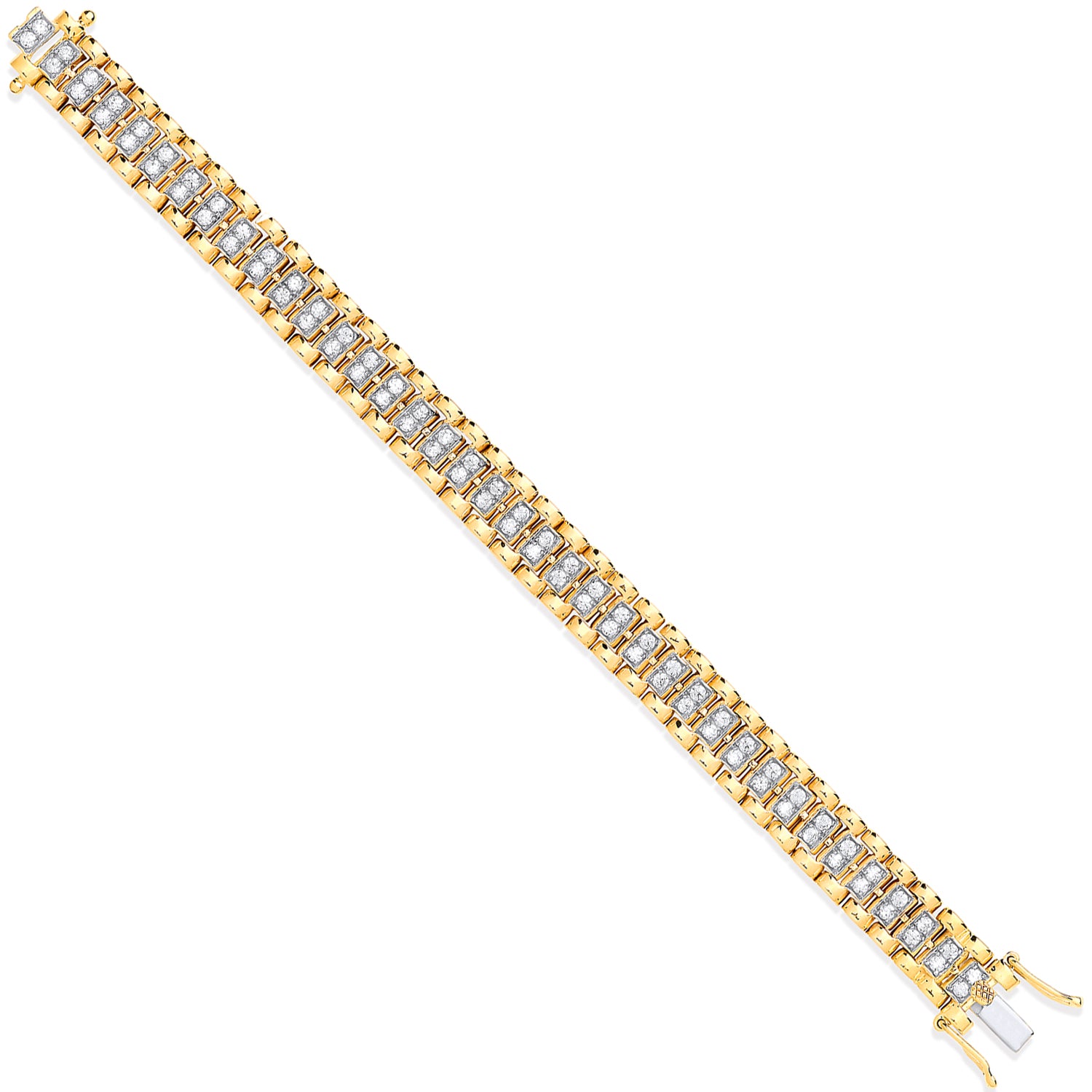 9ct Yellow Gold Style Cubic Zirconia Child Bracelet