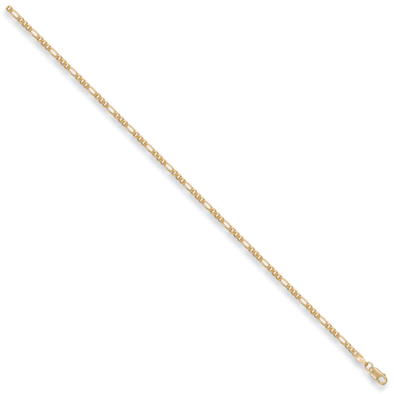 9ct Yellow Gold 2.2mm Figaro Chain