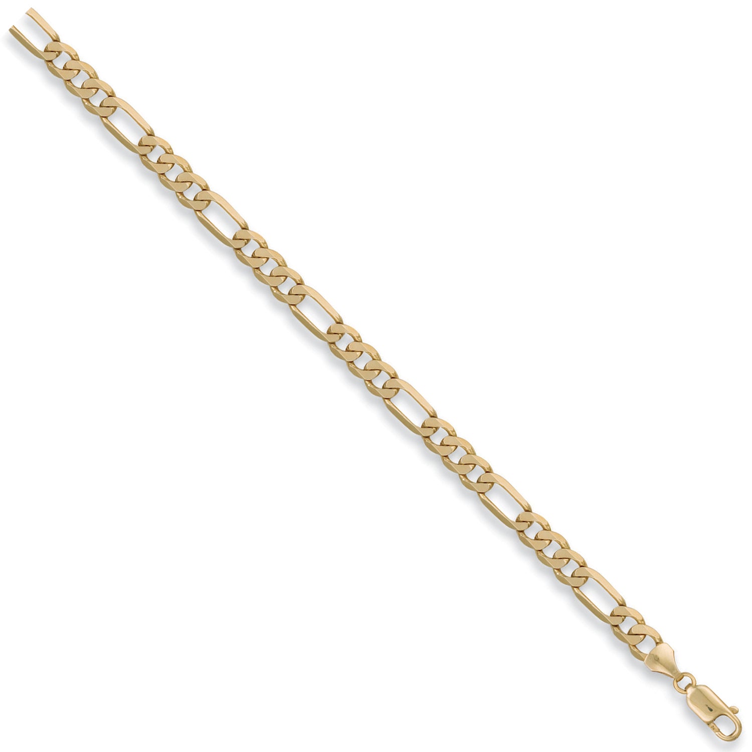 9ct Yellow Gold 6.3mm Figaro Chain