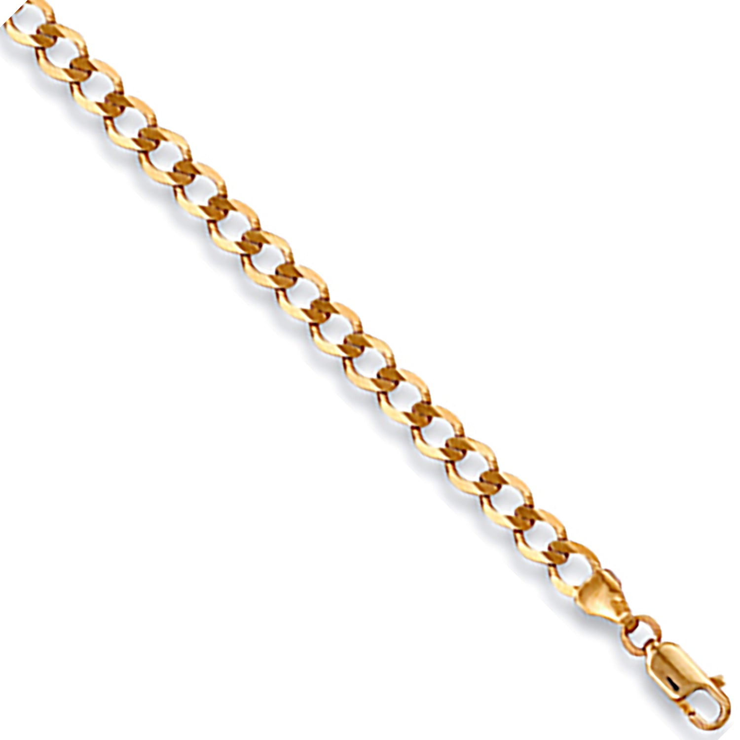 9ct Yellow Gold 4.2mm Economy Curb Chain