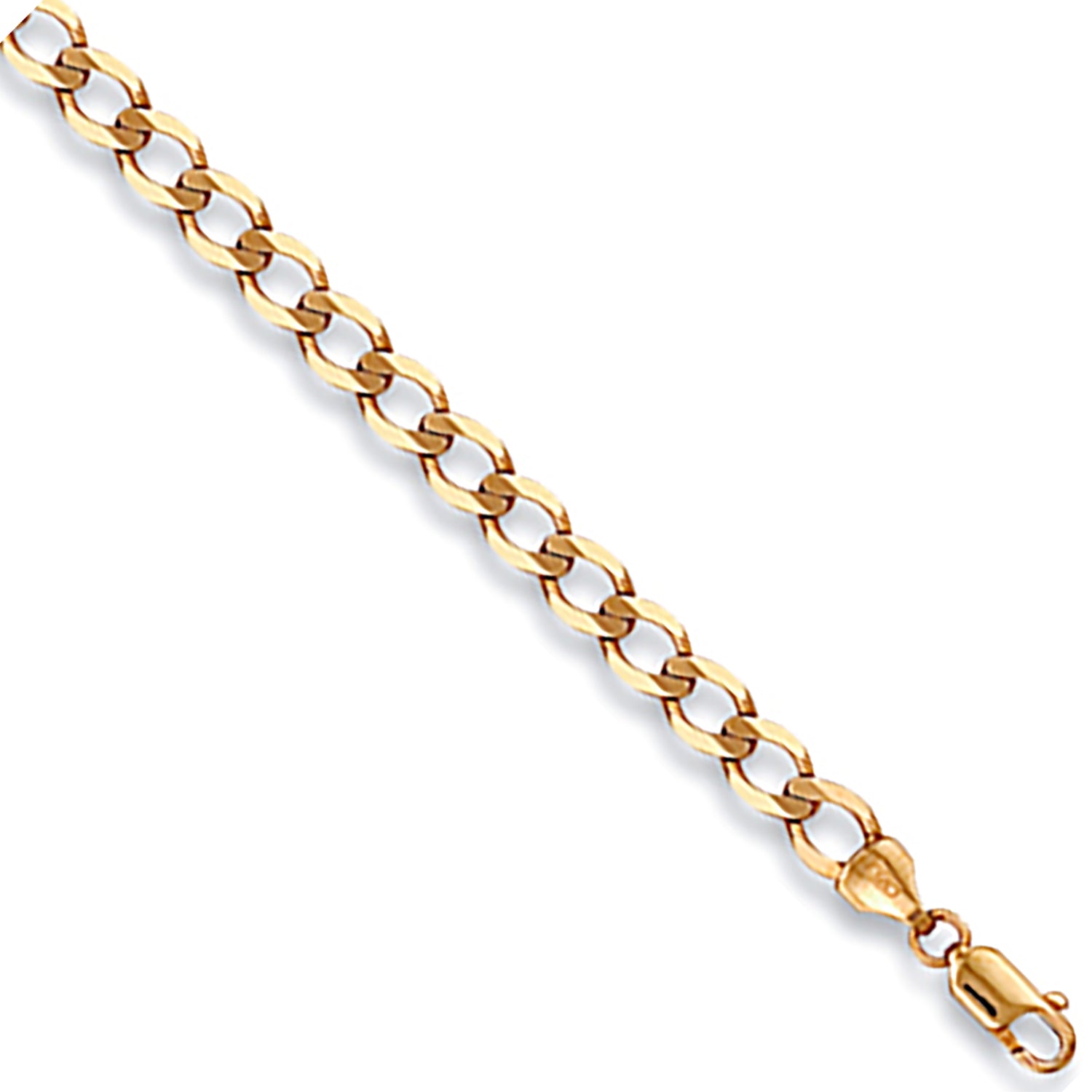 9ct Yellow Gold 5.2mm Economy Curb Chain