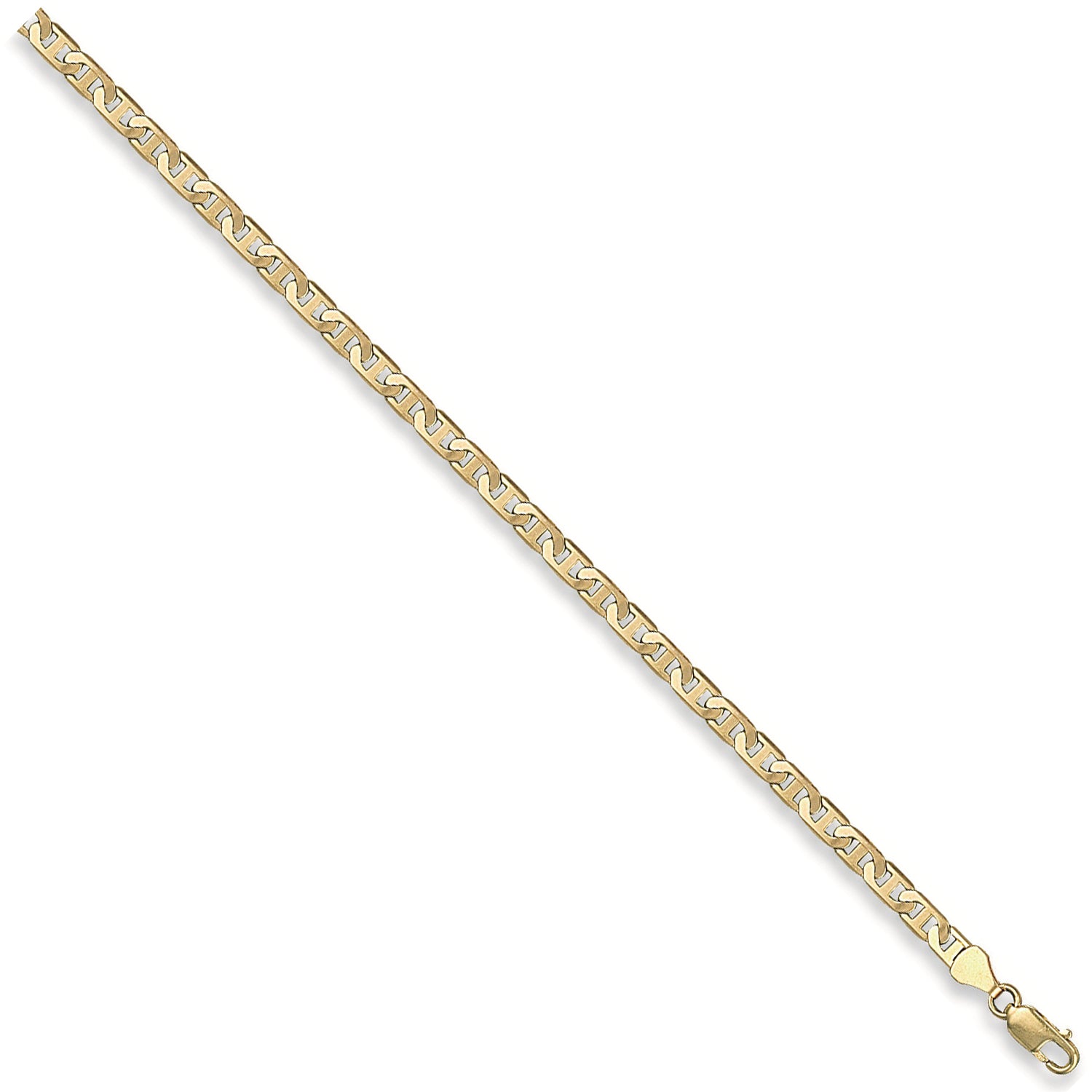 9ct Yellow Gold 4mm Flat Anchor Chain