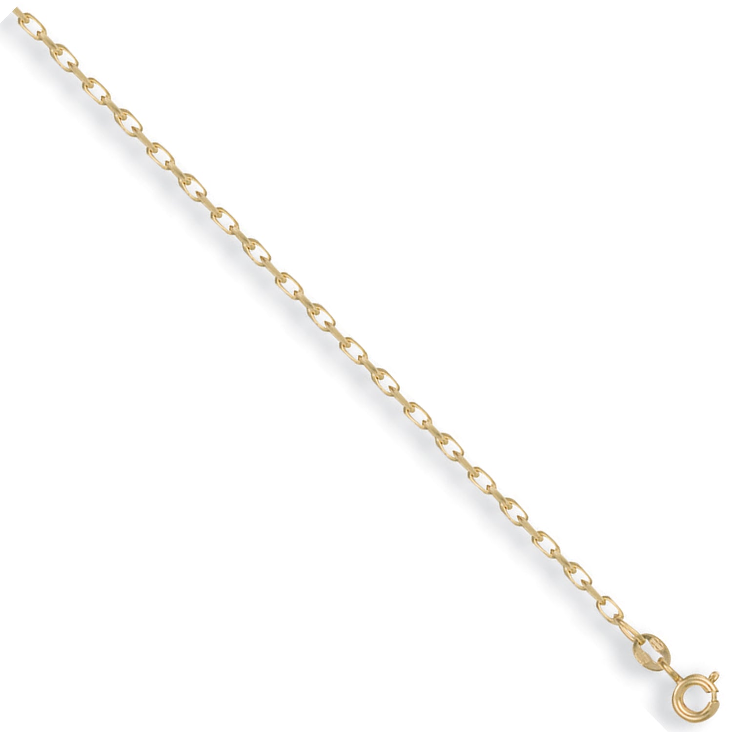 9ct Yellow Gold 1.9mm Diamond Cut Belcher Chain