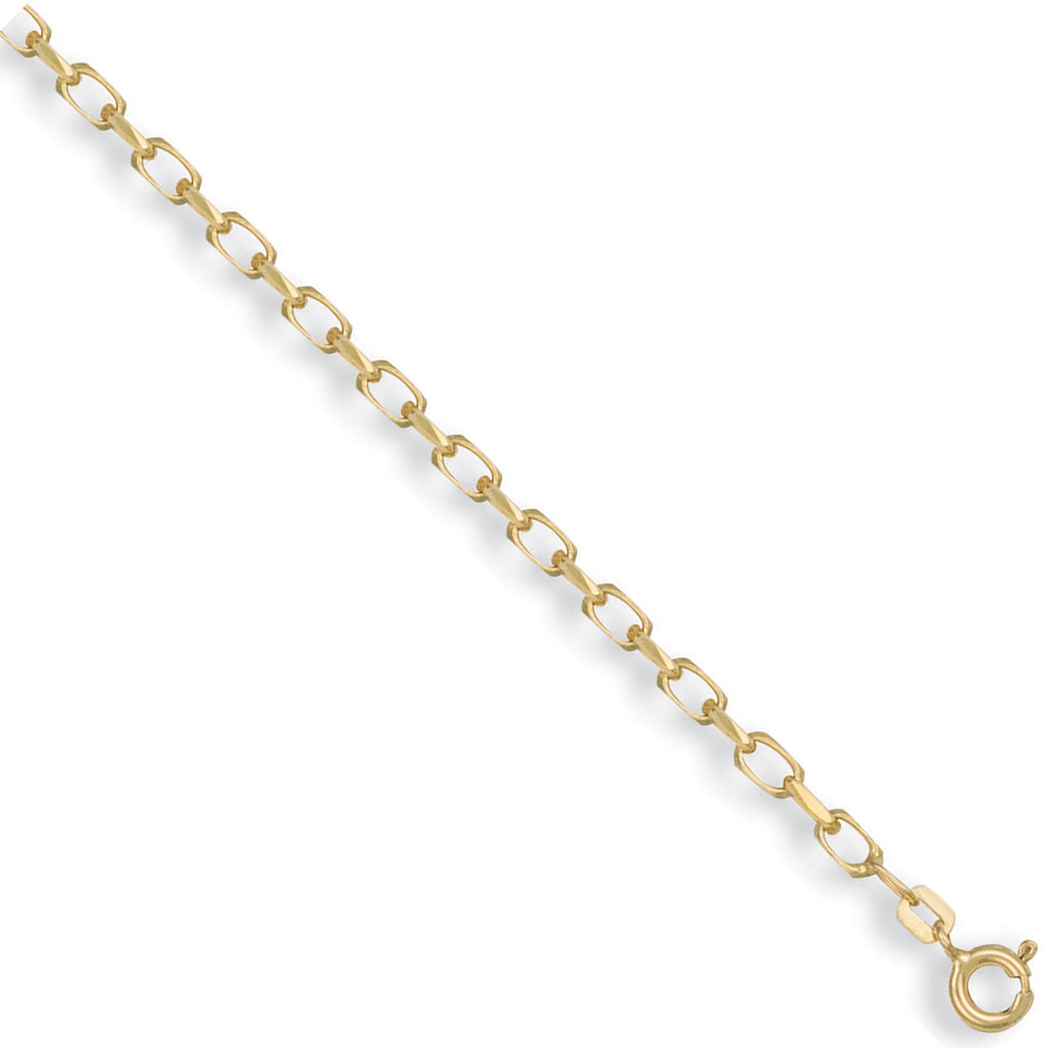 9ct Yellow Gold 2.8mm Diamond Cut Belcher Chain