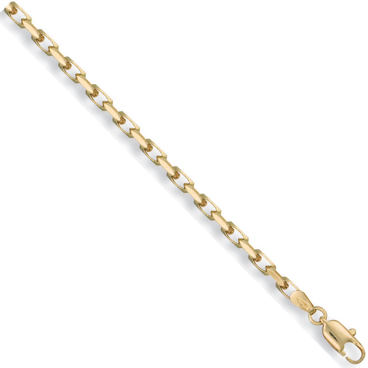 9ct Yellow Gold 3.5mm Diamond Cut Belcher Chain