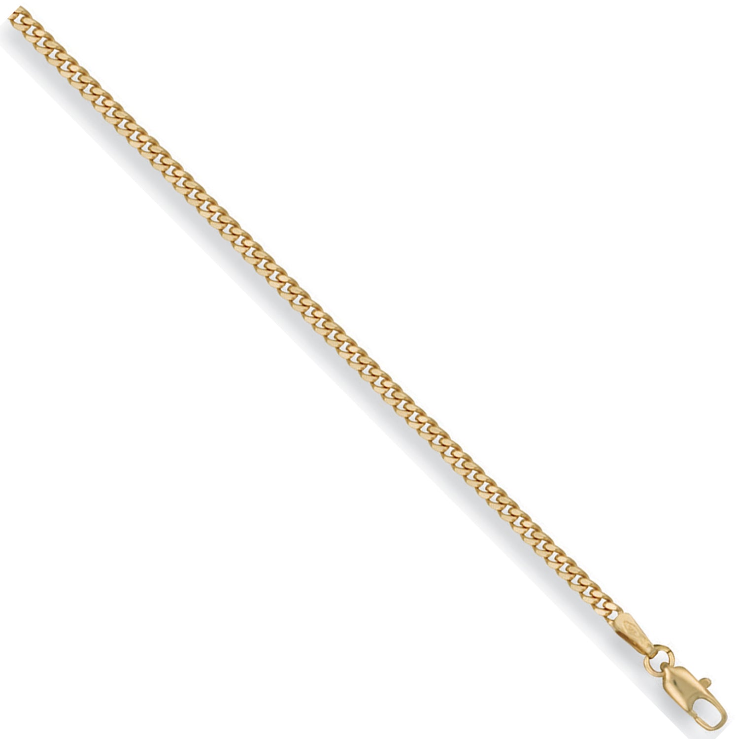 9ct Yellow Gold 2.4mm Traditional Classic Curb Chain