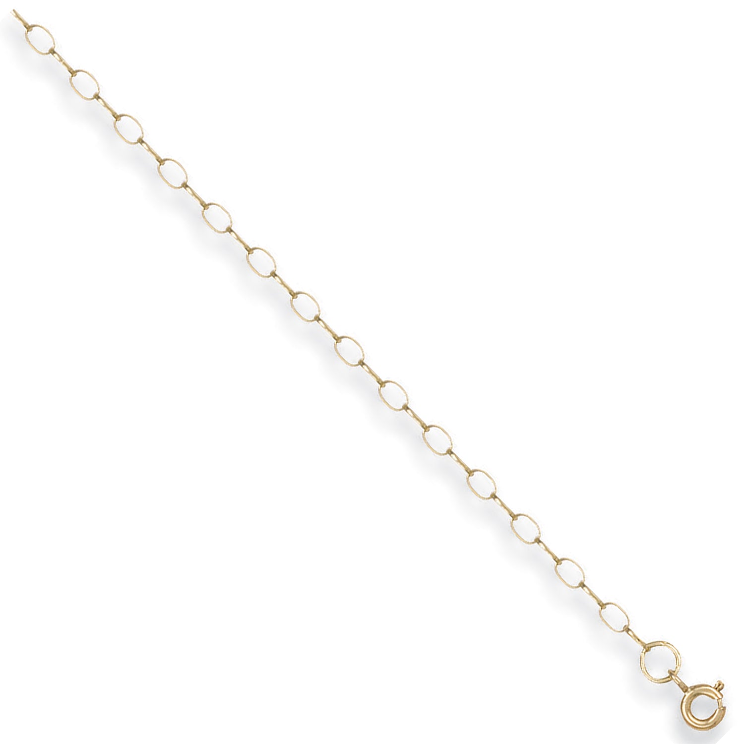 9ct Yellow Gold 2.7mm Light Oval Belcher Chain