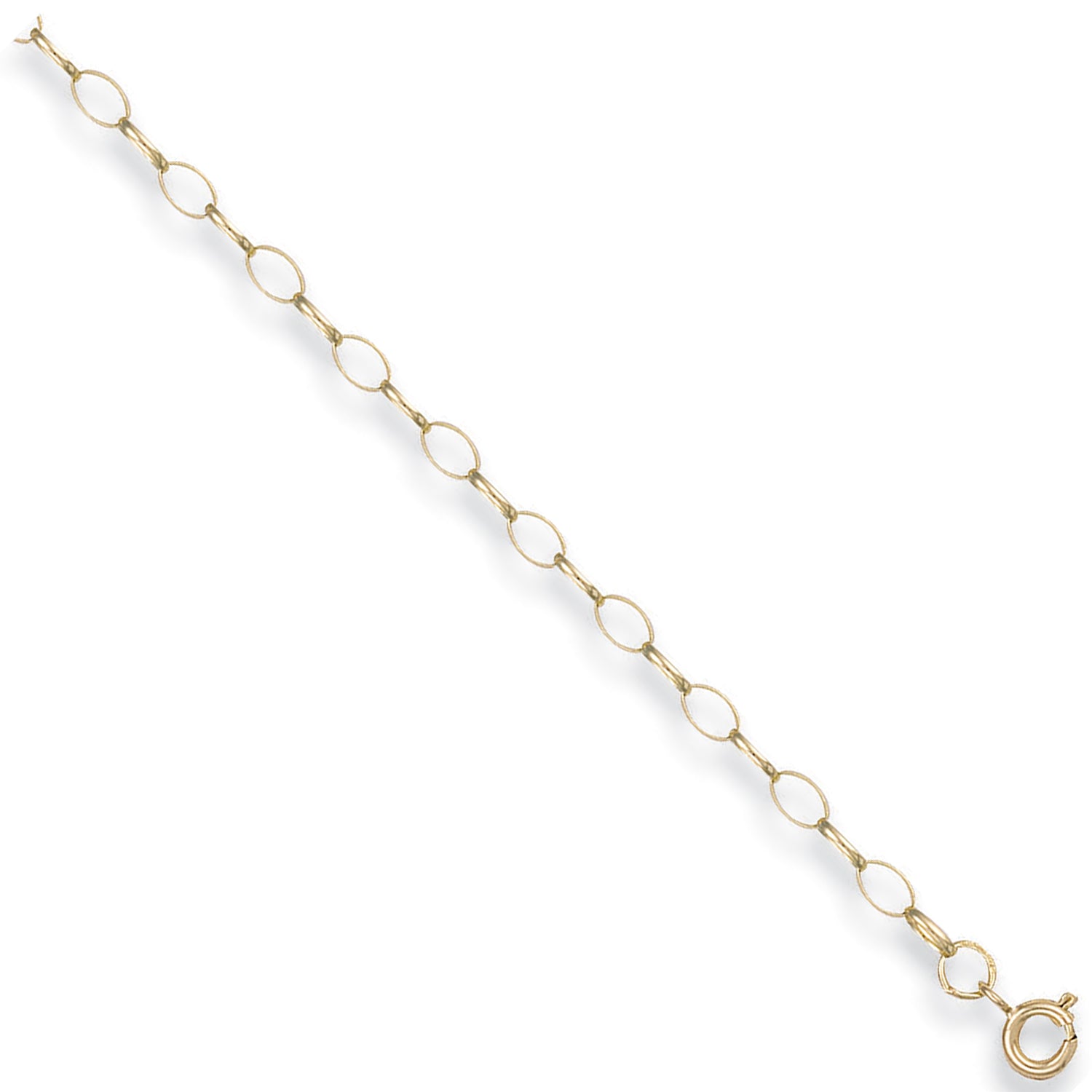 9ct Yellow Gold 3.4mm Oval Belcher Chain