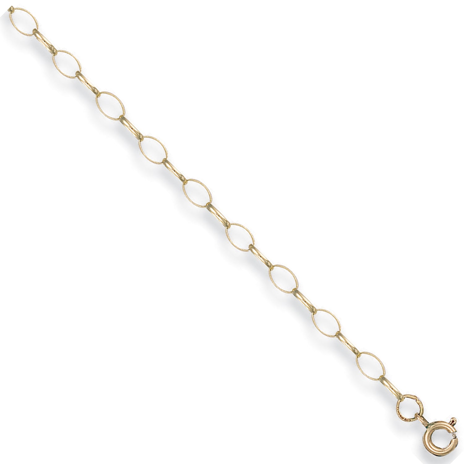 9ct Yellow Gold 4.1mm Oval Belcher Chain