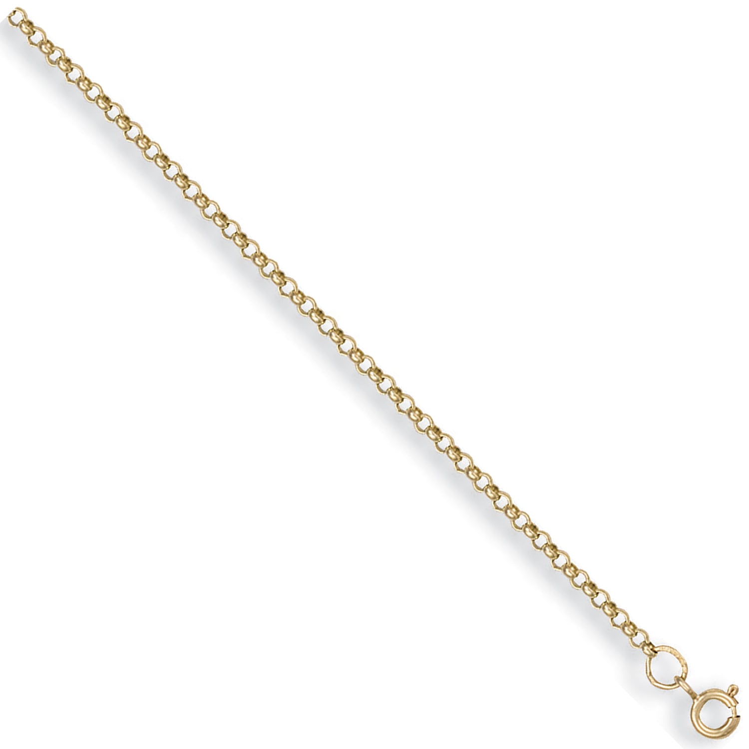 9ct Yellow Gold 2.3mm Round Belcher Chain