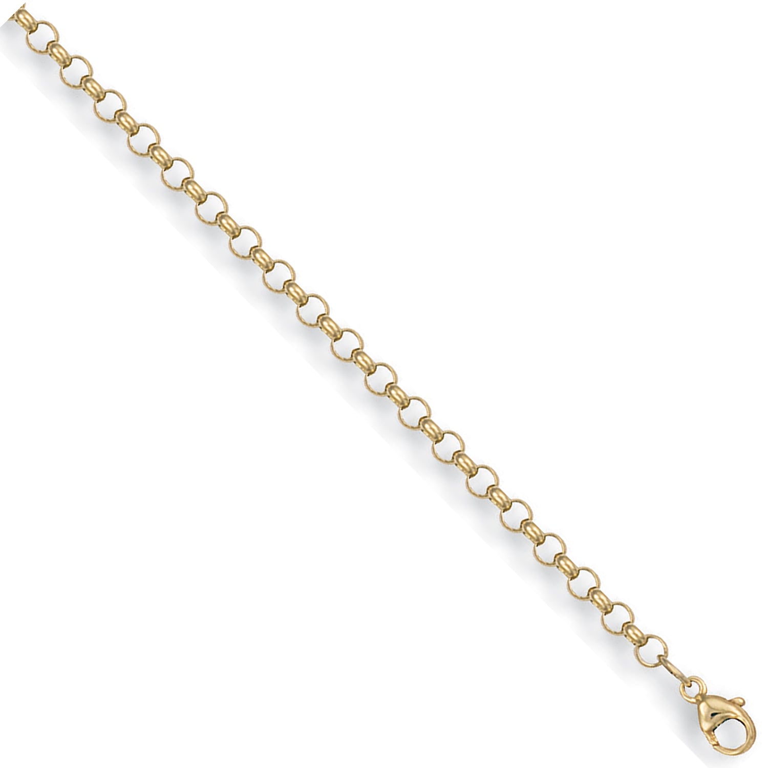 9ct Yellow Gold 3.5mm Round Belcher Chain