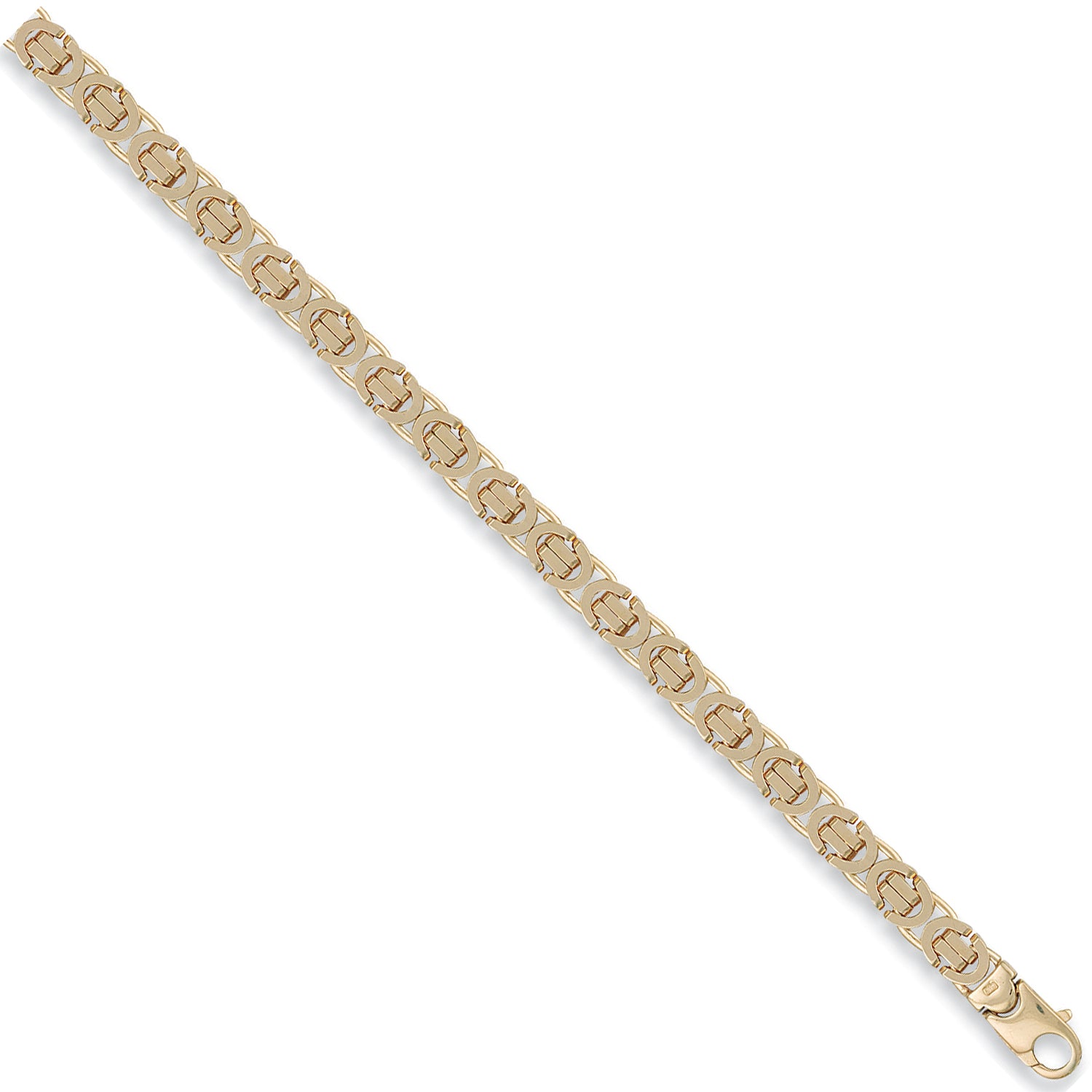 9ct Yellow Gold 7.1mm Flat Byzantine Chain