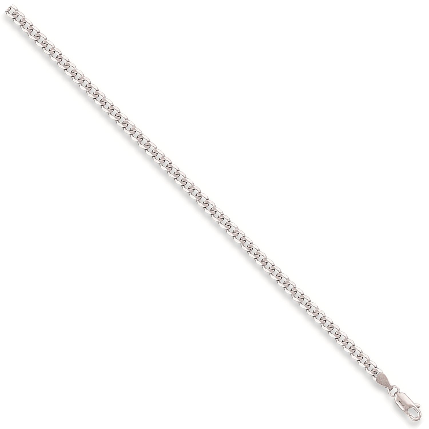 9ct White Gold 4.7mm Curb Chain