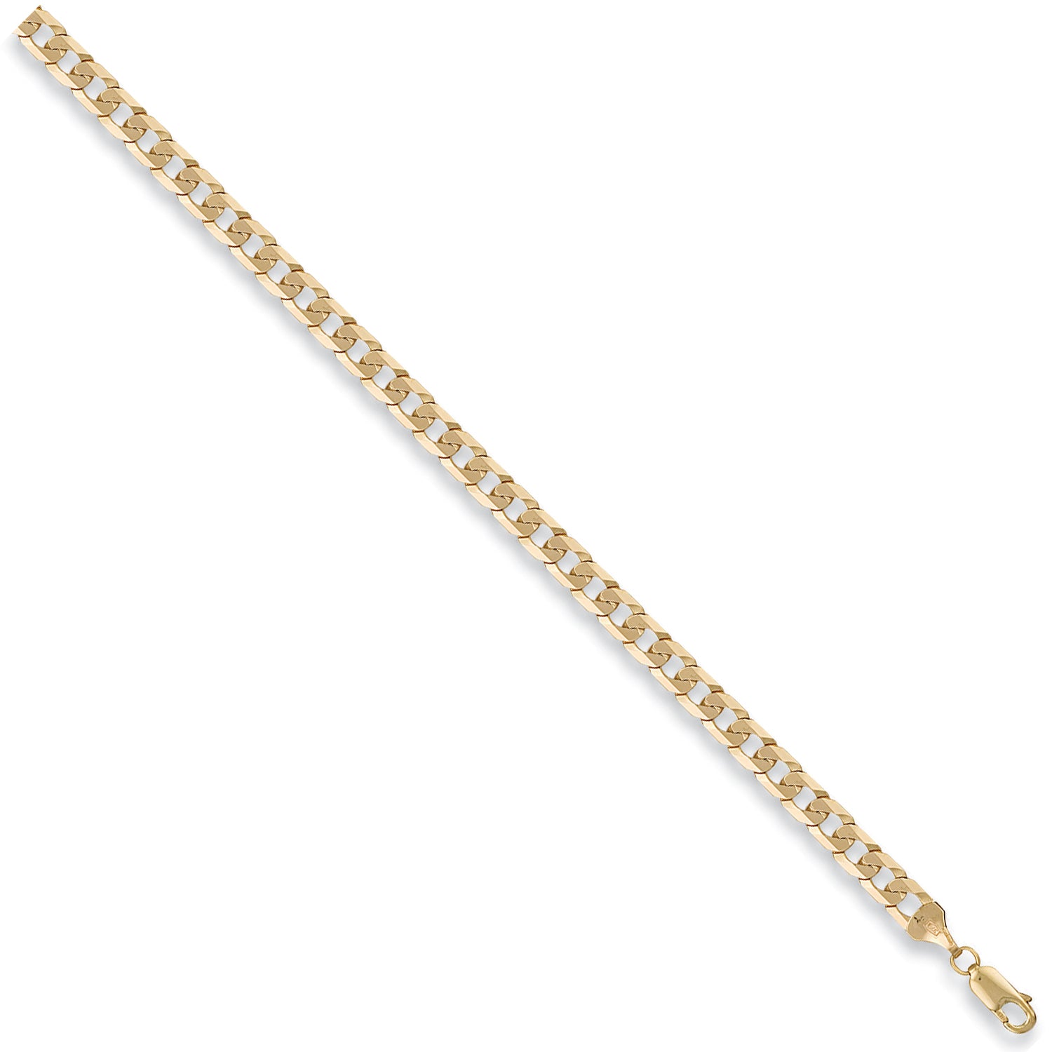 9ct Yellow Gold 5.5mm Flat Curb Chain