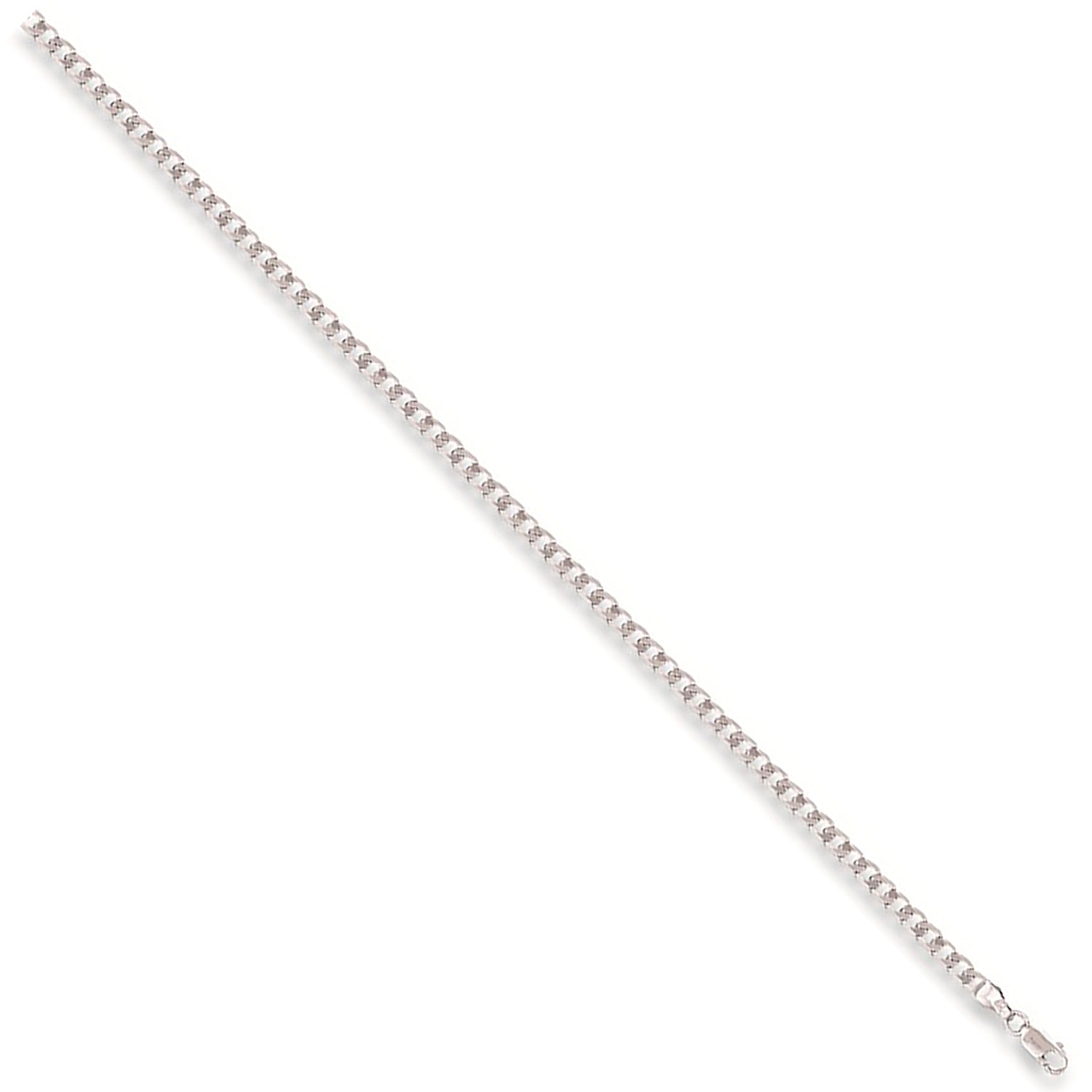 9ct White Gold 3.7mm Curb Chain