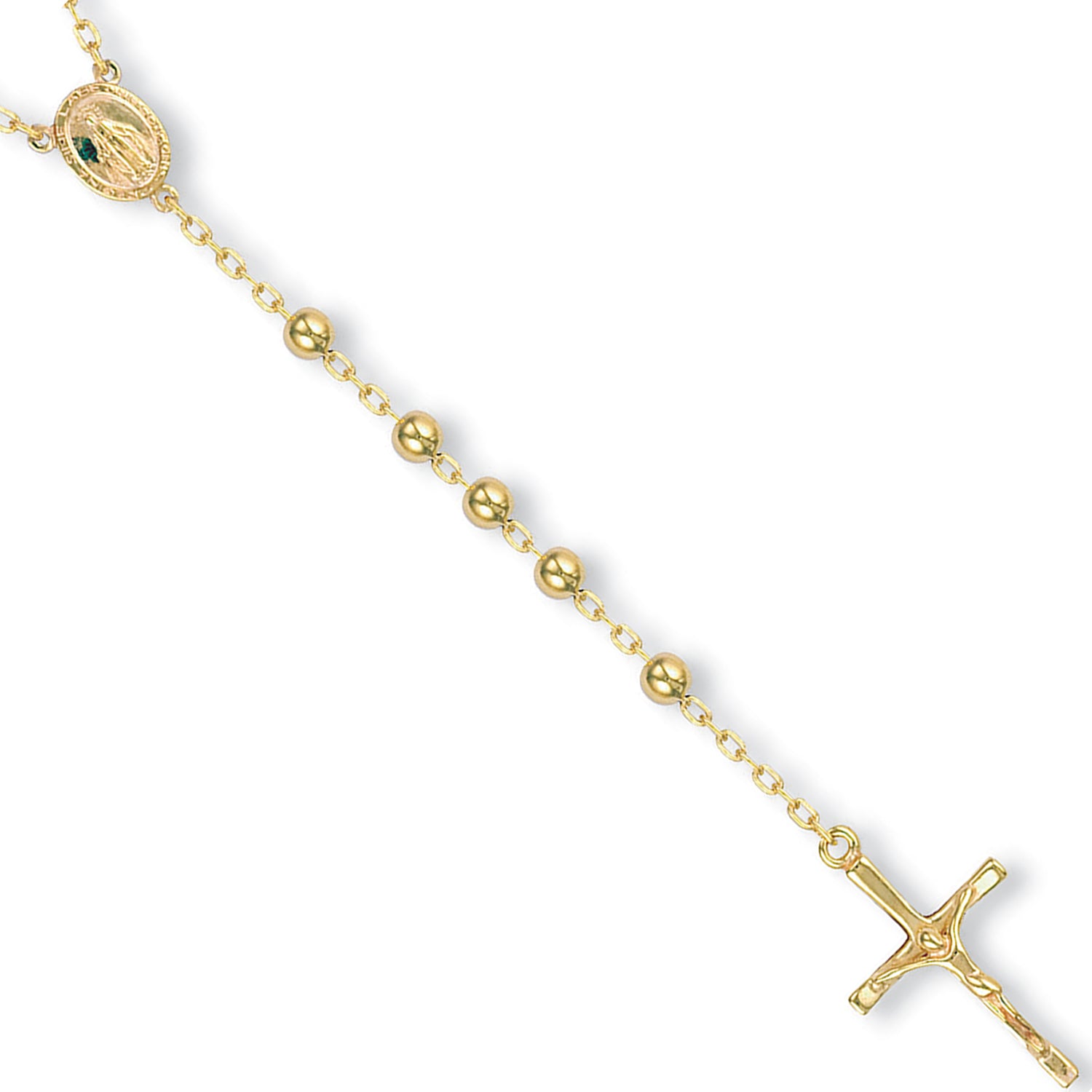 9ct Yellow Gold Rosary Beads 28"