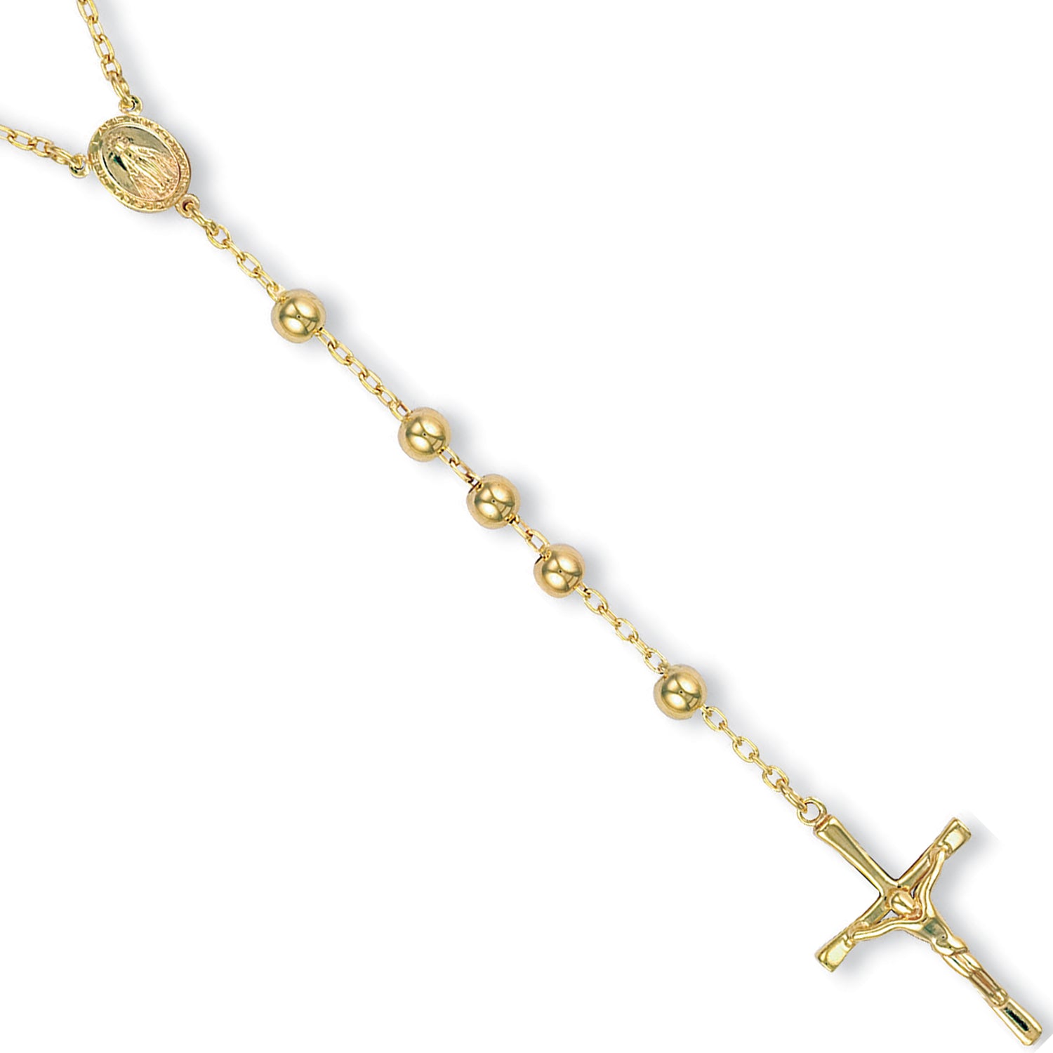 9ct Yellow Gold Rosary Beads 28" Chain