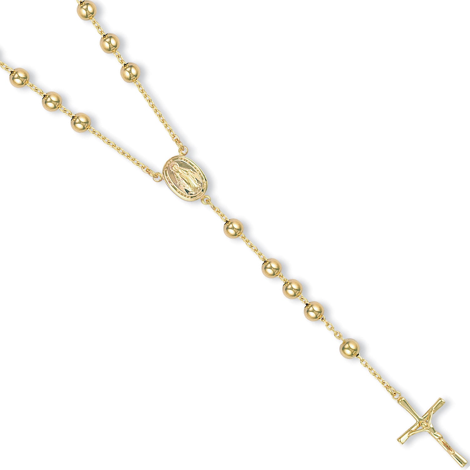 9ct Yellow Gold Rosary Beads 28"