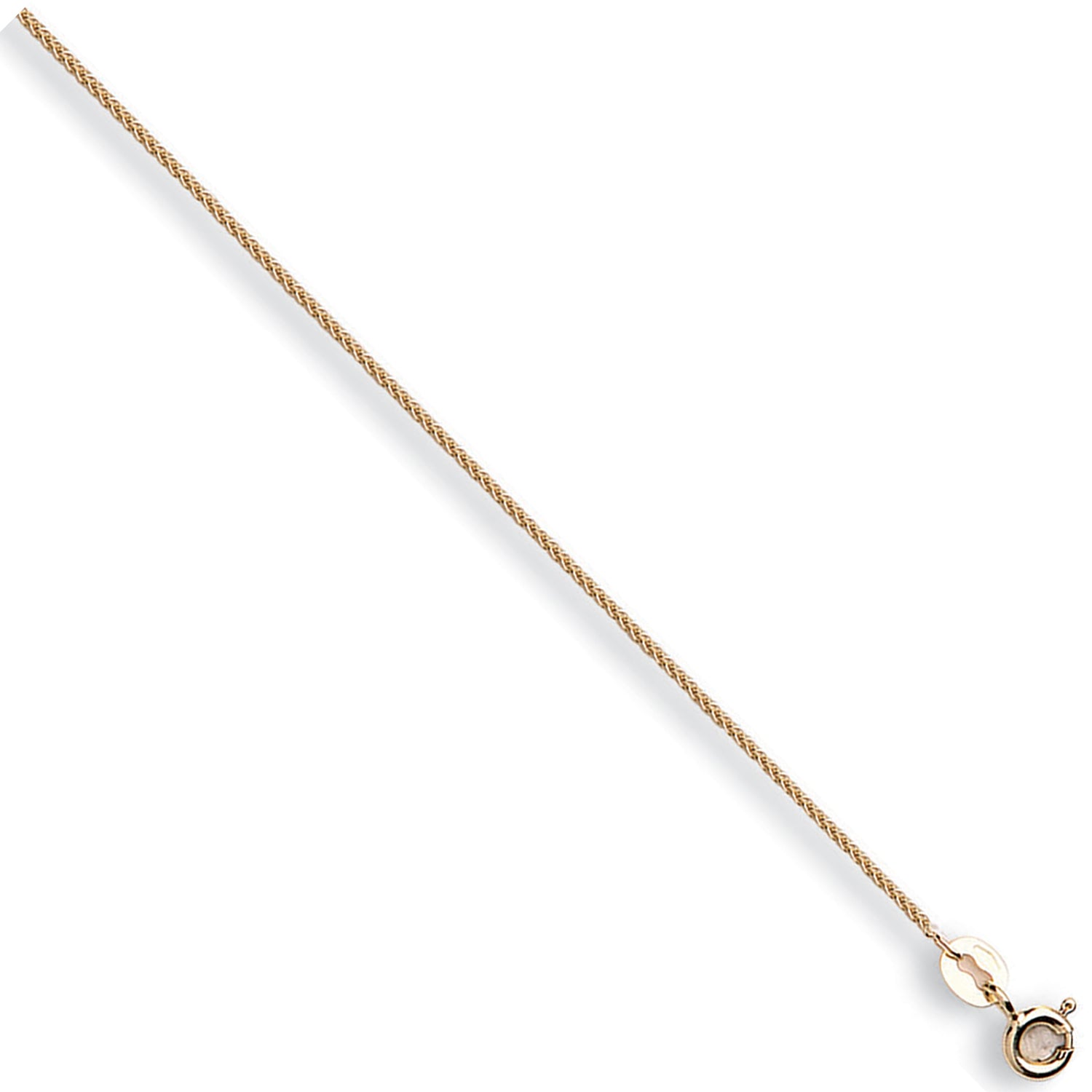 9ct Yellow Gold 1.0mm Spiga Chain