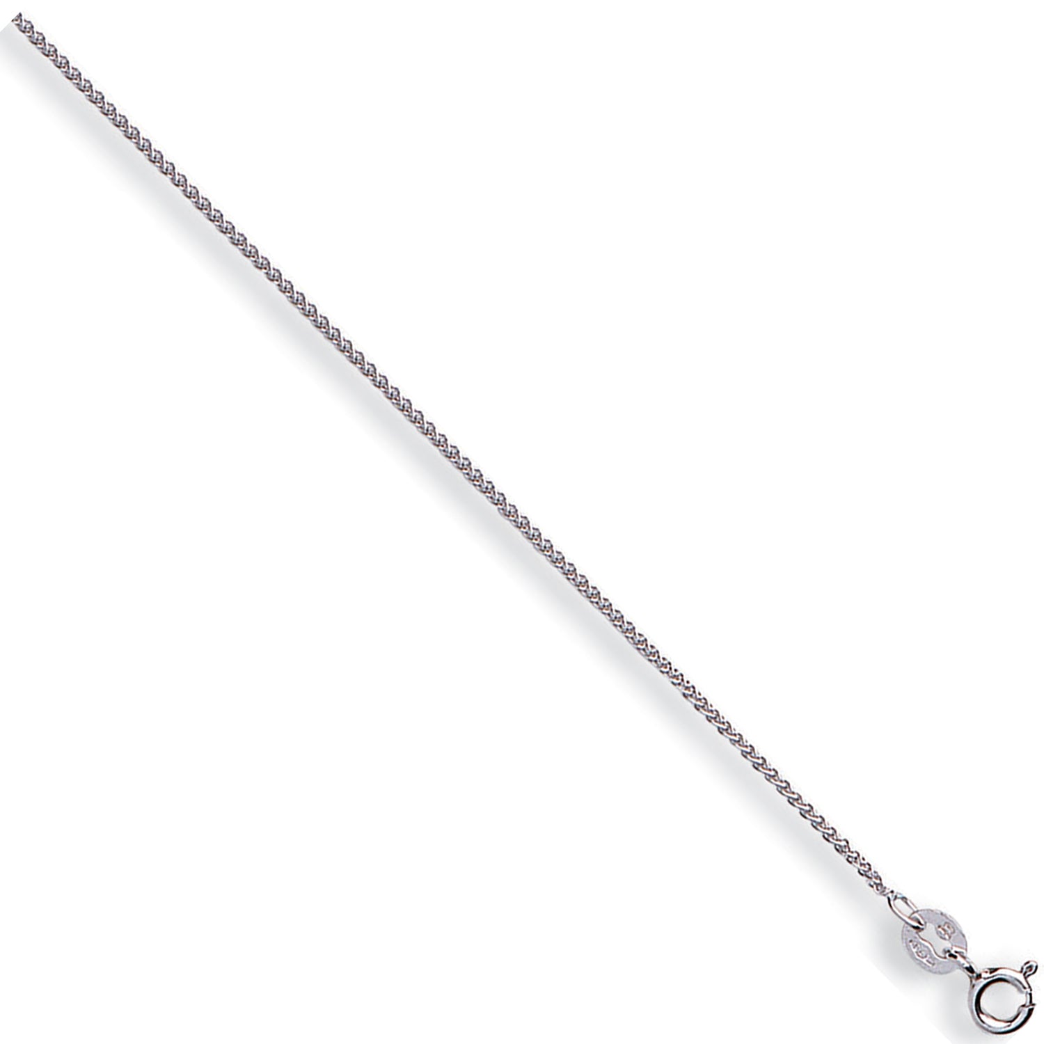 9ct White Gold 1.0mm Spiga Chain