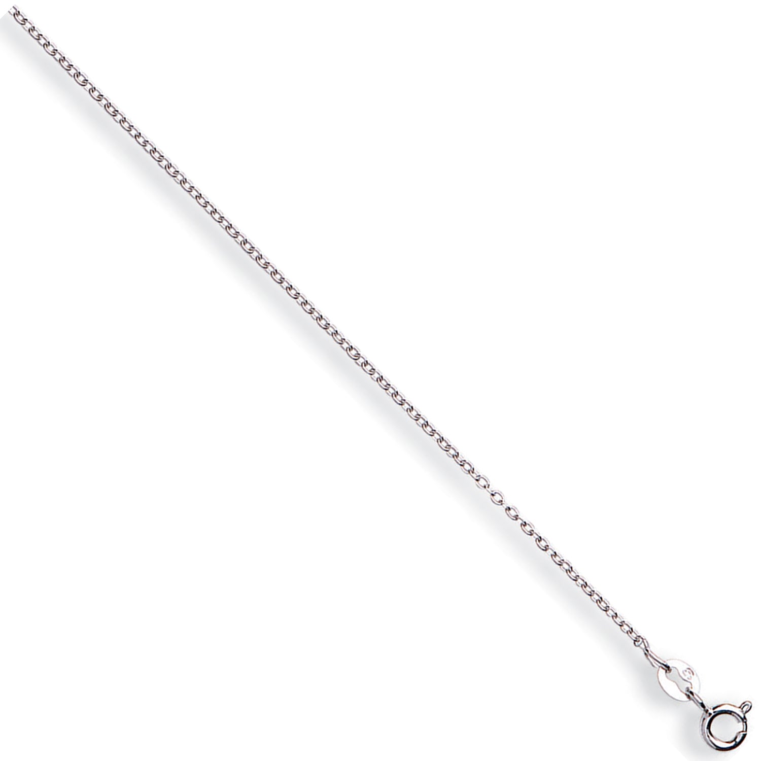 9ct White Gold 1.2mm Rolo Chain