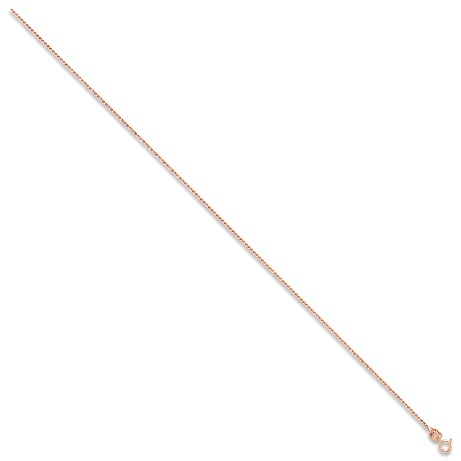 9ct Rose Gold 1.0mm Classic Curb Chain