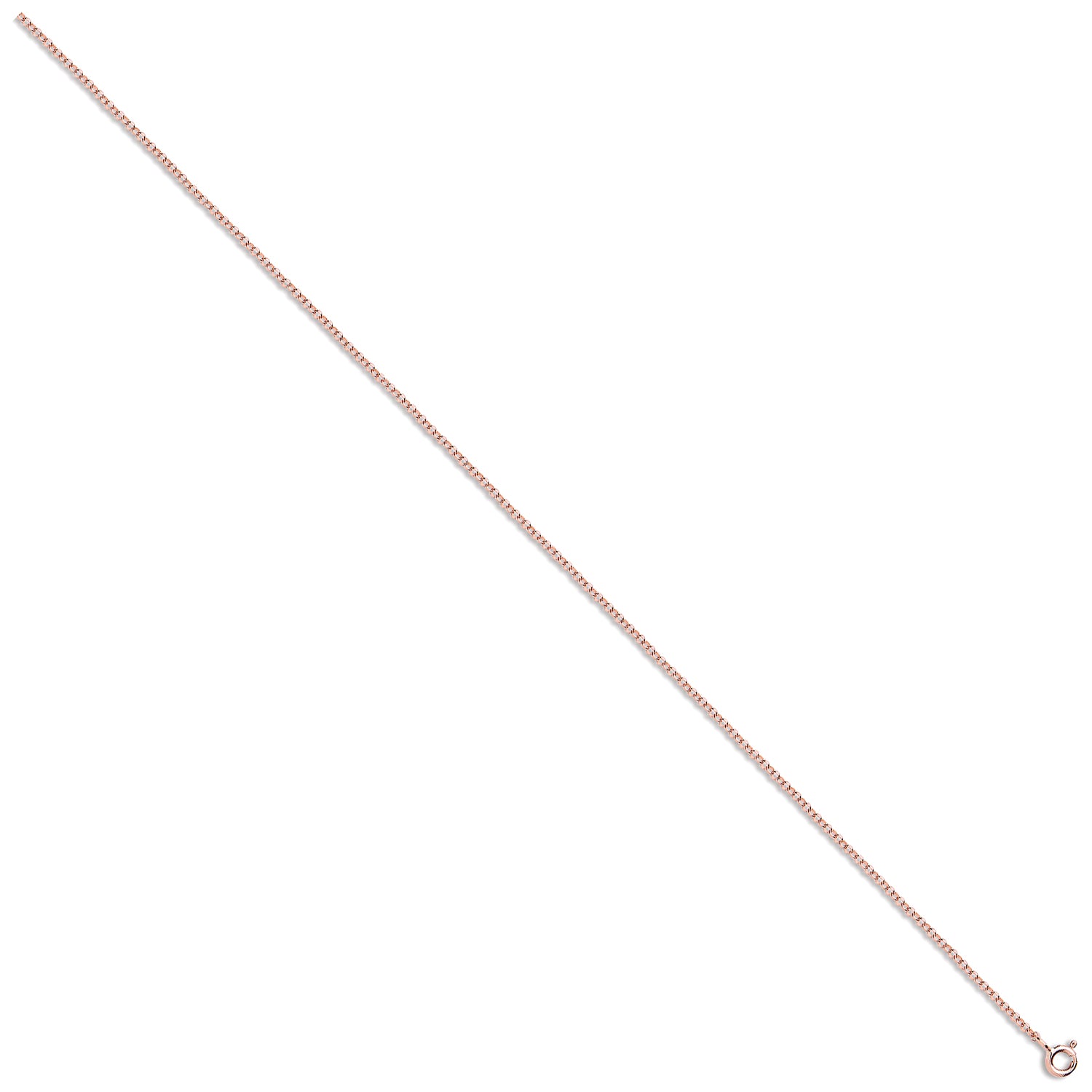 9ct Rose Gold 1.6mm Belcher Chain