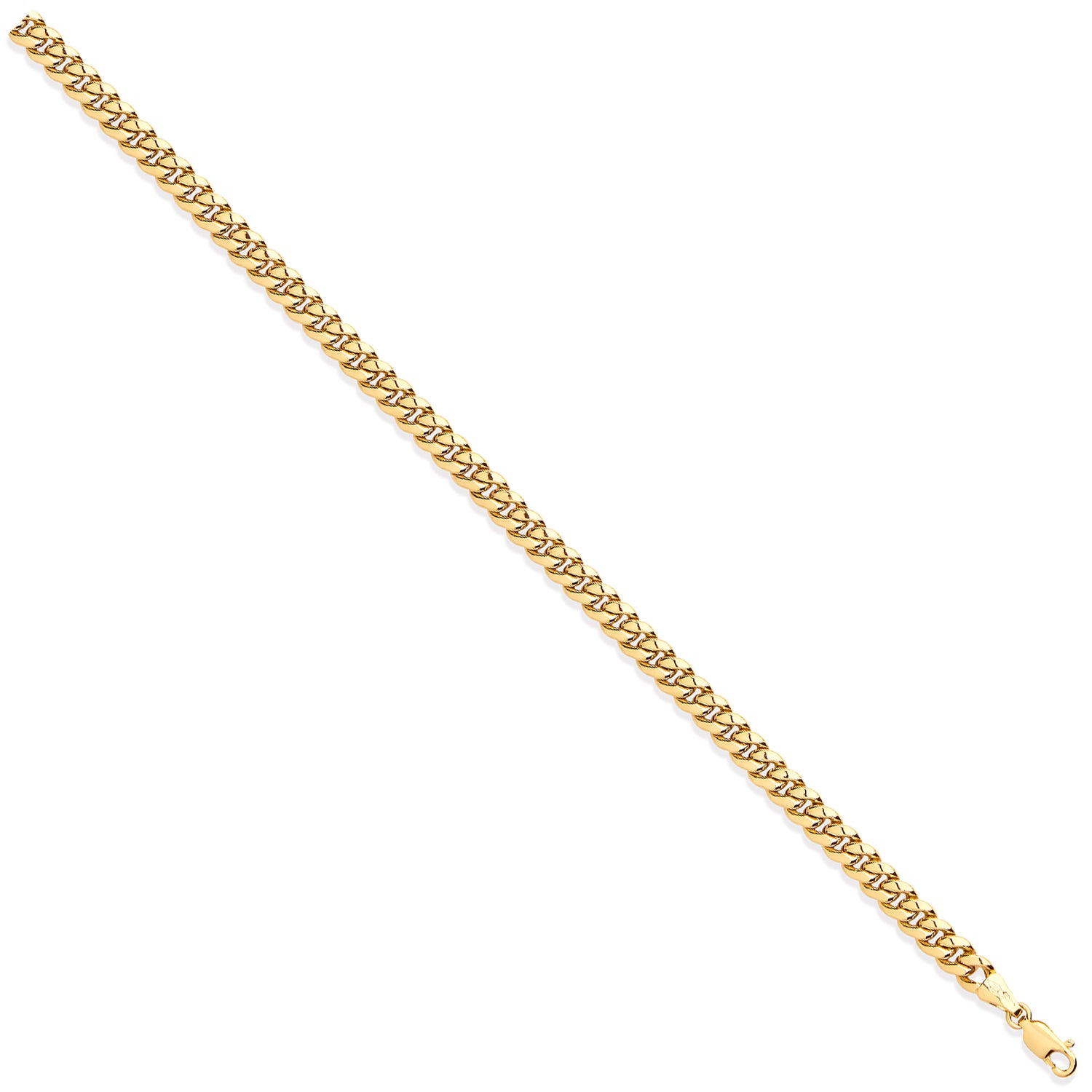 9ct Yellow Gold 5.4mm Hollow Domed Curb Chain