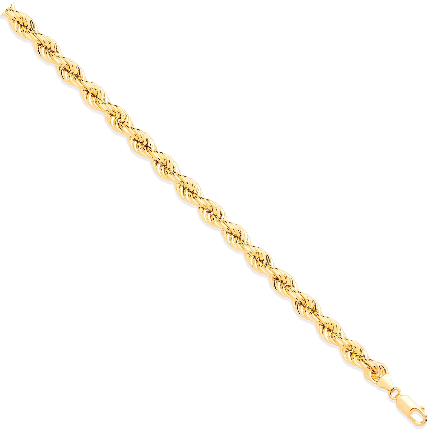 9ct Yellow Gold 9.0mm Hollow Rope Chain