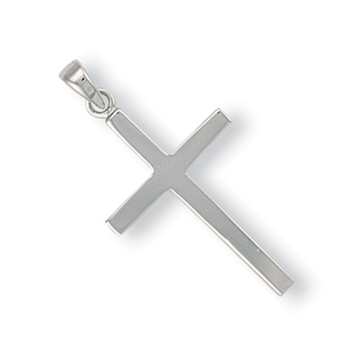 9ct White Gold Plain Cross