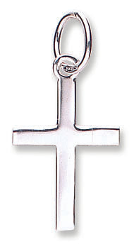 9ct White Gold Cross