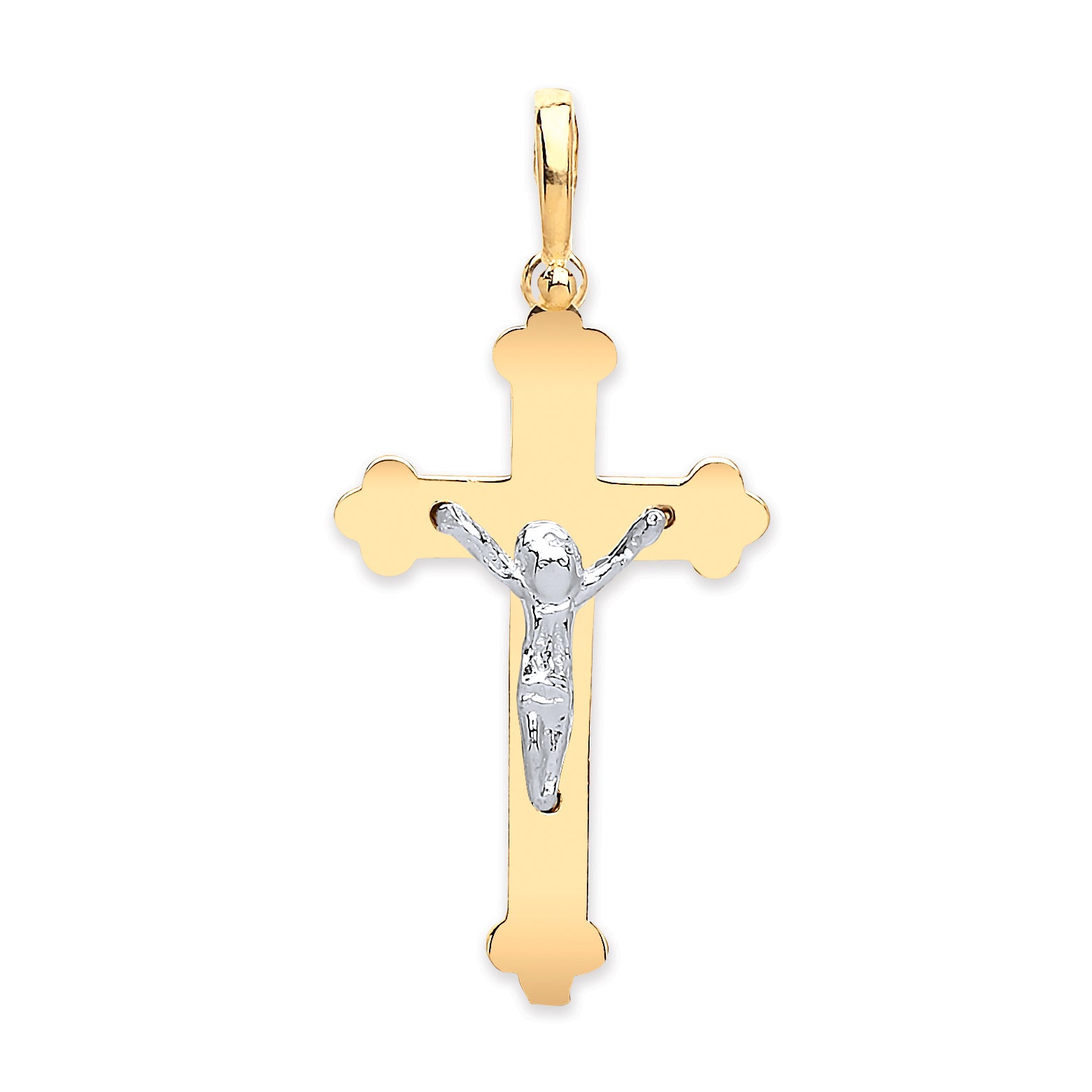 9ct Two Colour Crucifix