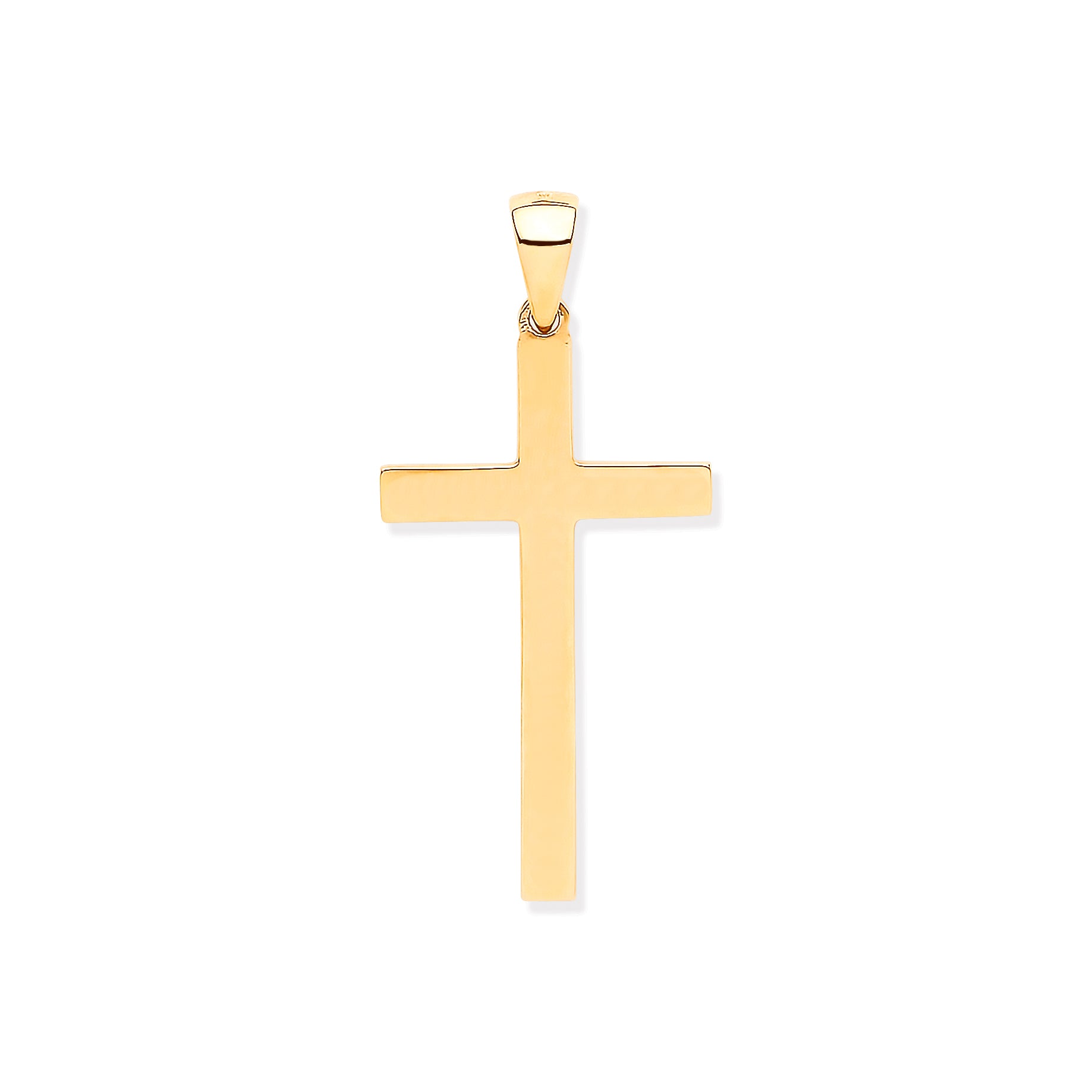 9ct Yellow Gold Solid Plain Cross