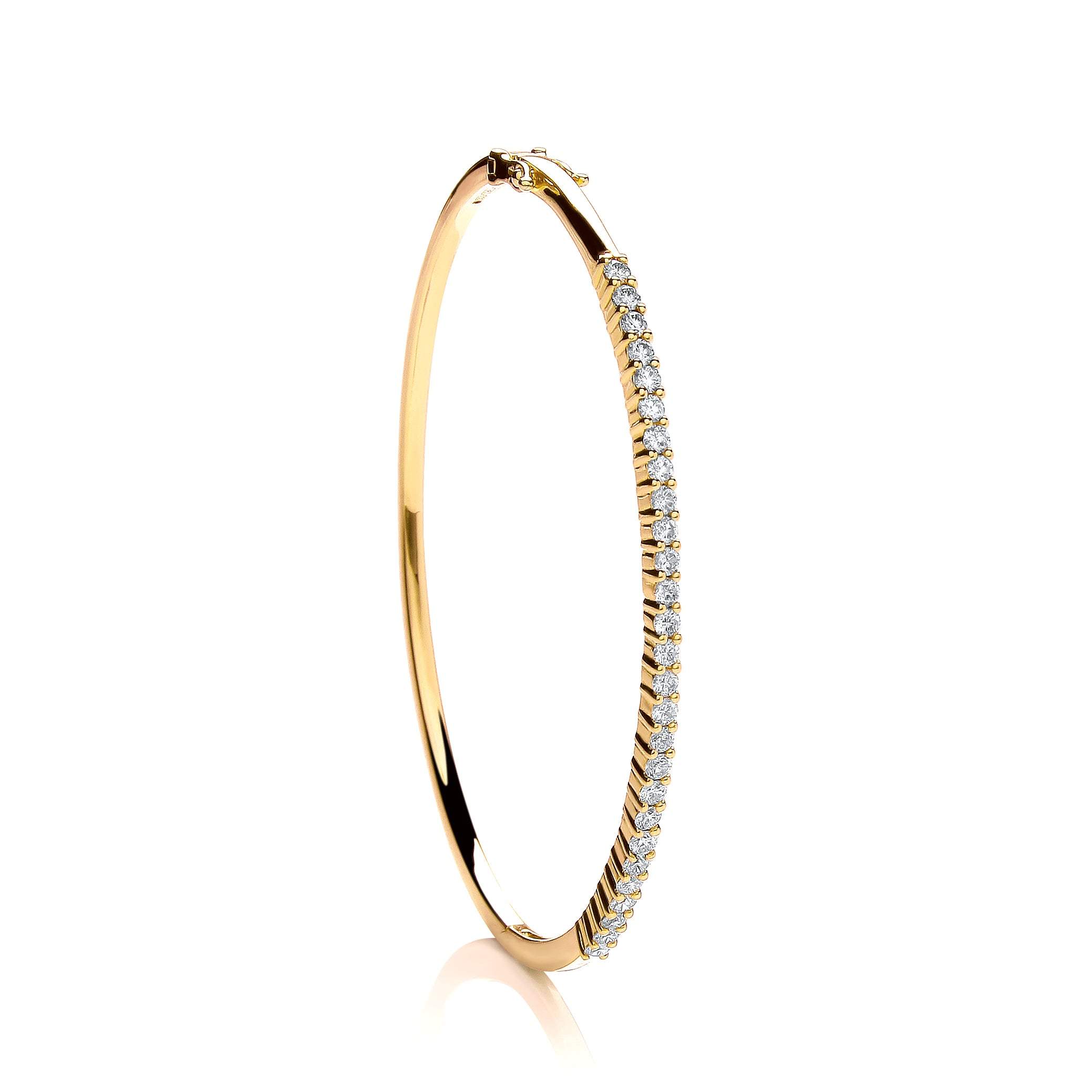 18ct Yellow Gold GH/SI 1.10ct Diamond Bangle