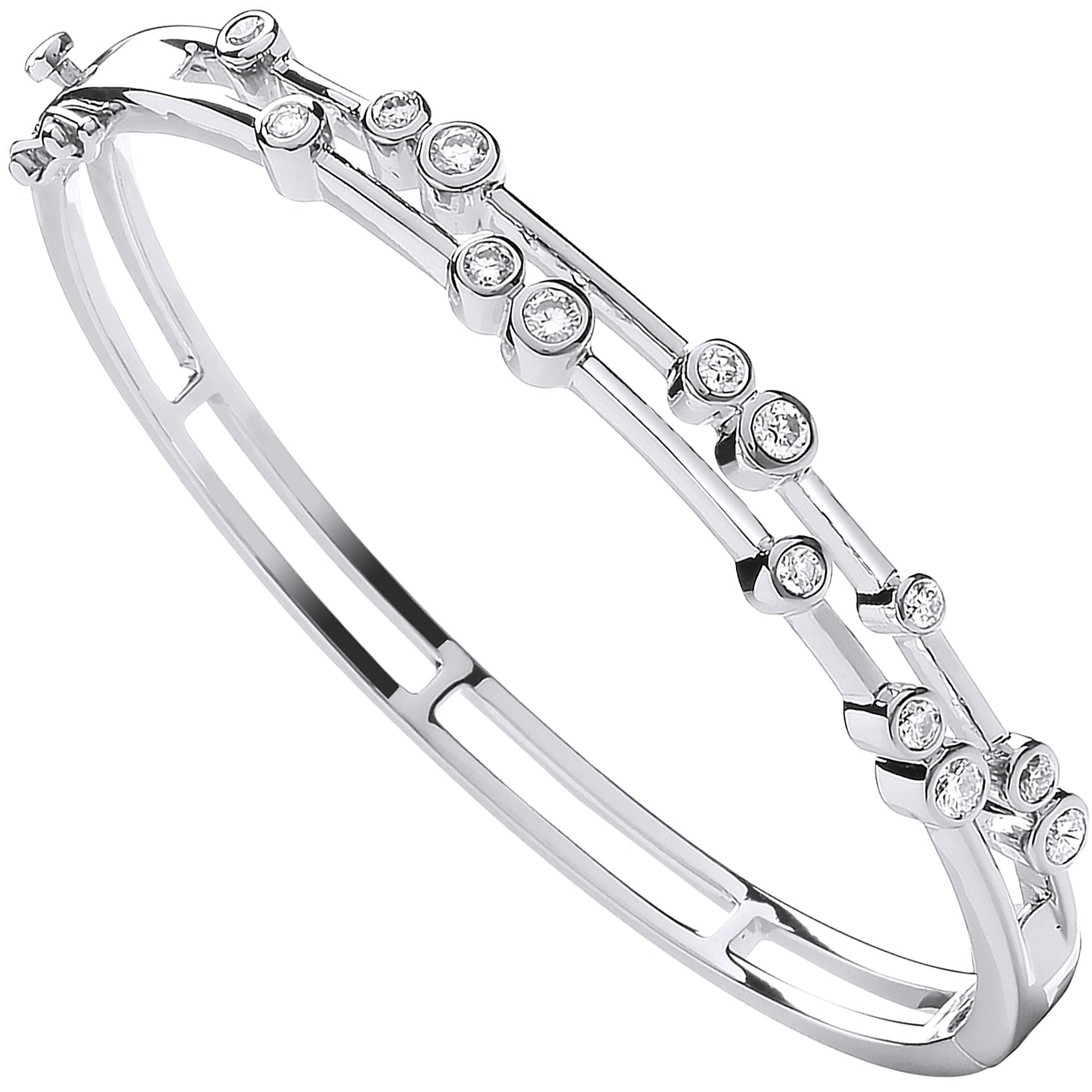 18ct White Gold 1.00ctw Dress Diamond Bangle