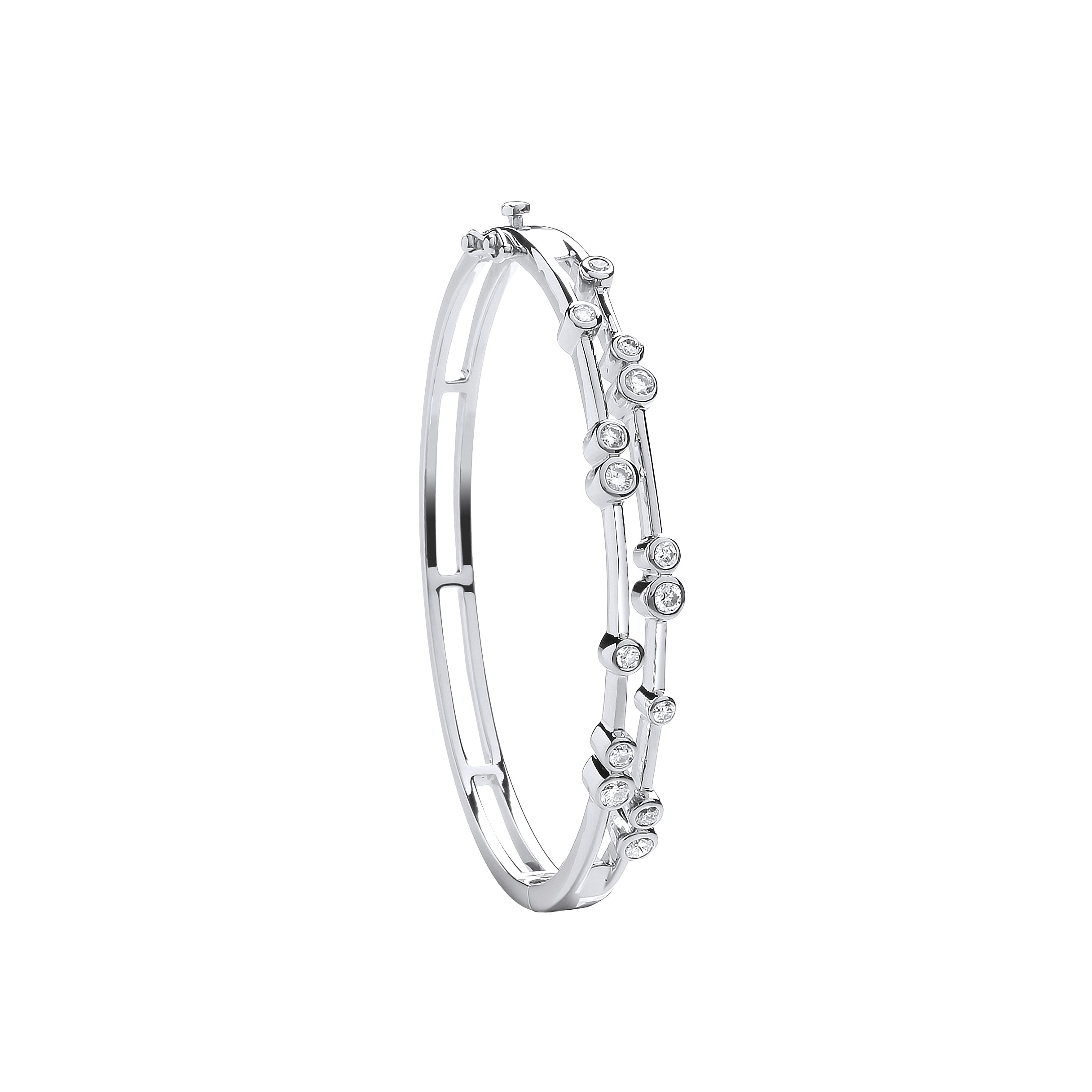 18ct White Gold 1.00ctw Dress Diamond Bangle