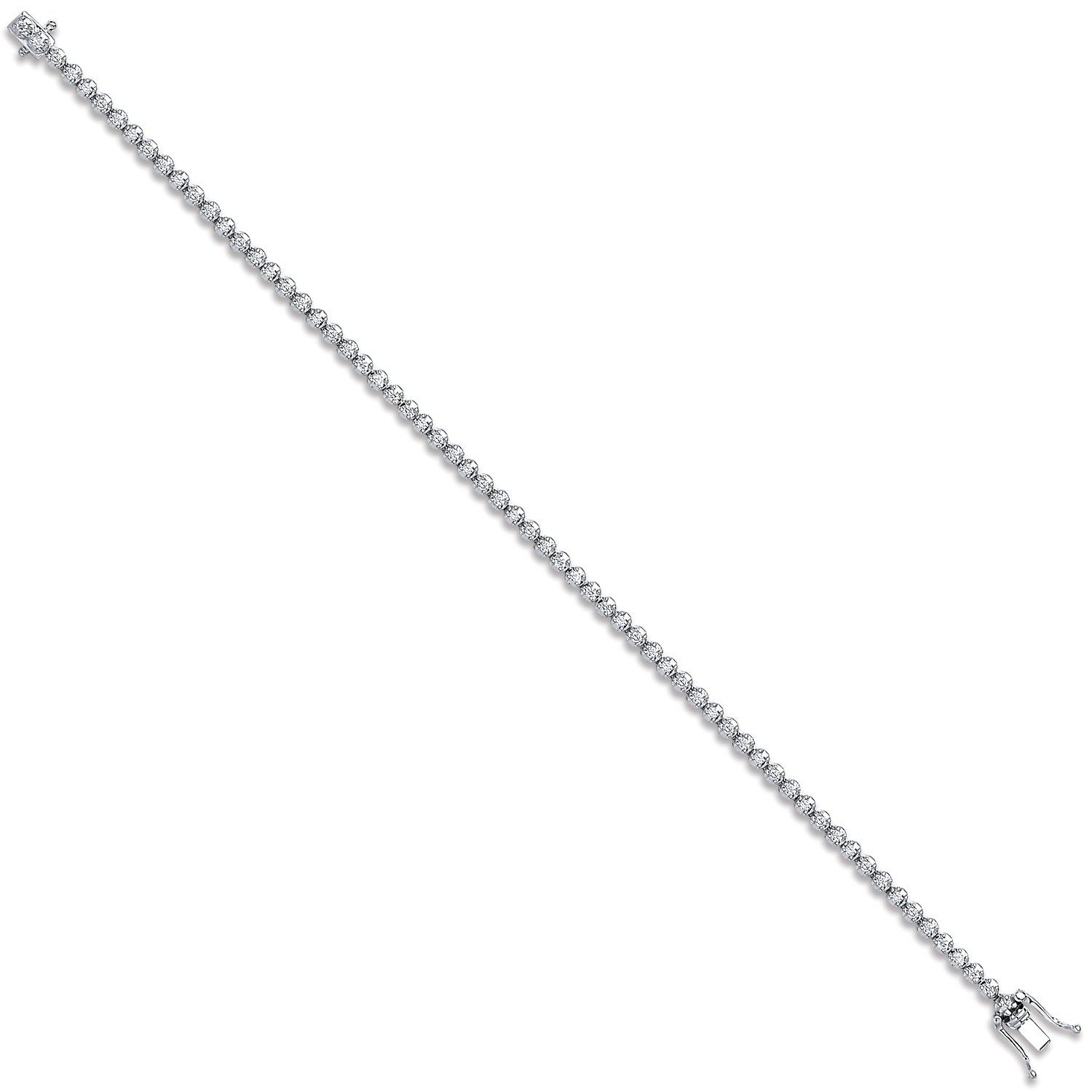 18ct White Gold 1.00ct Diamond Tennis Bracelet