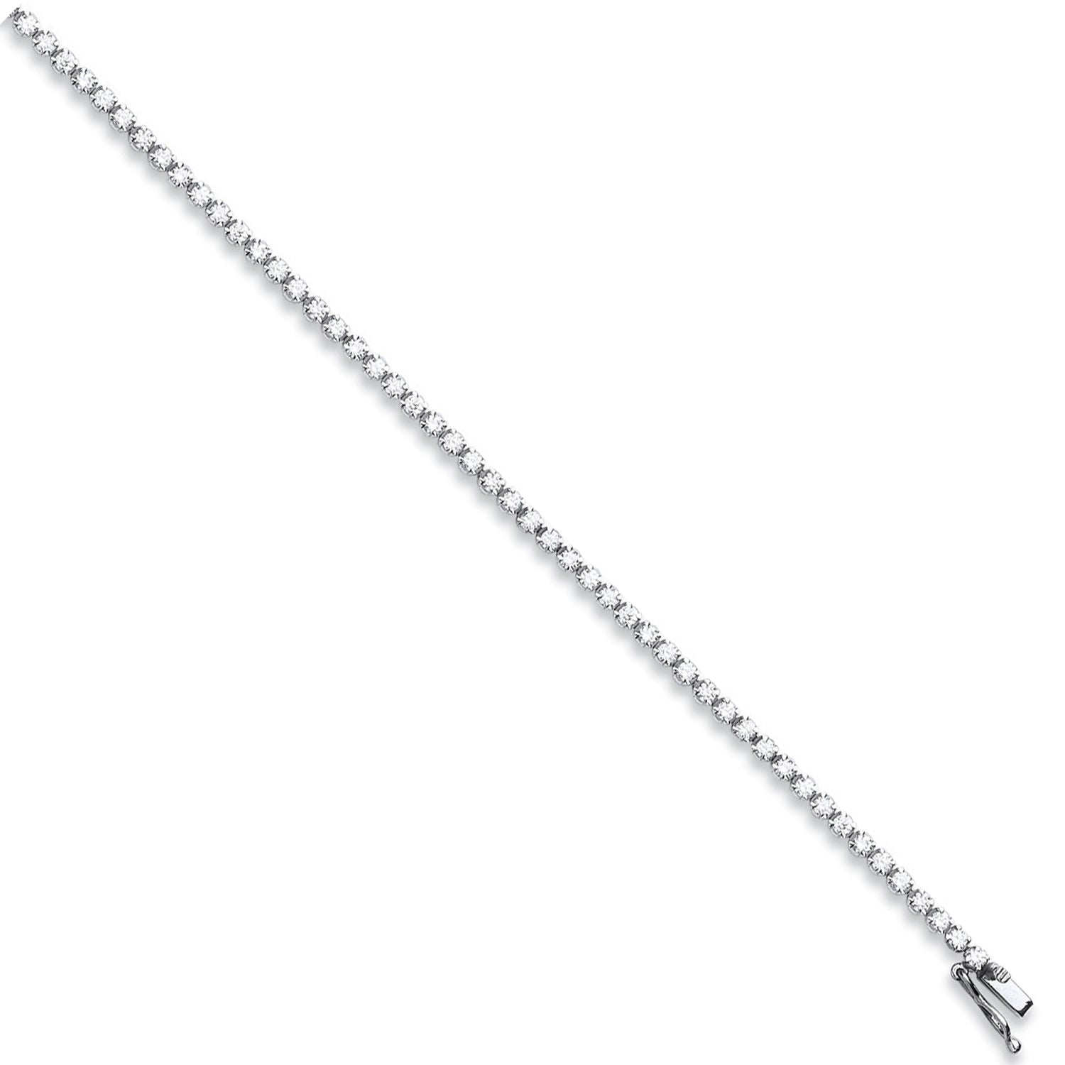 18ct White Gold 3.00ct Diamond Tennis Bracelet