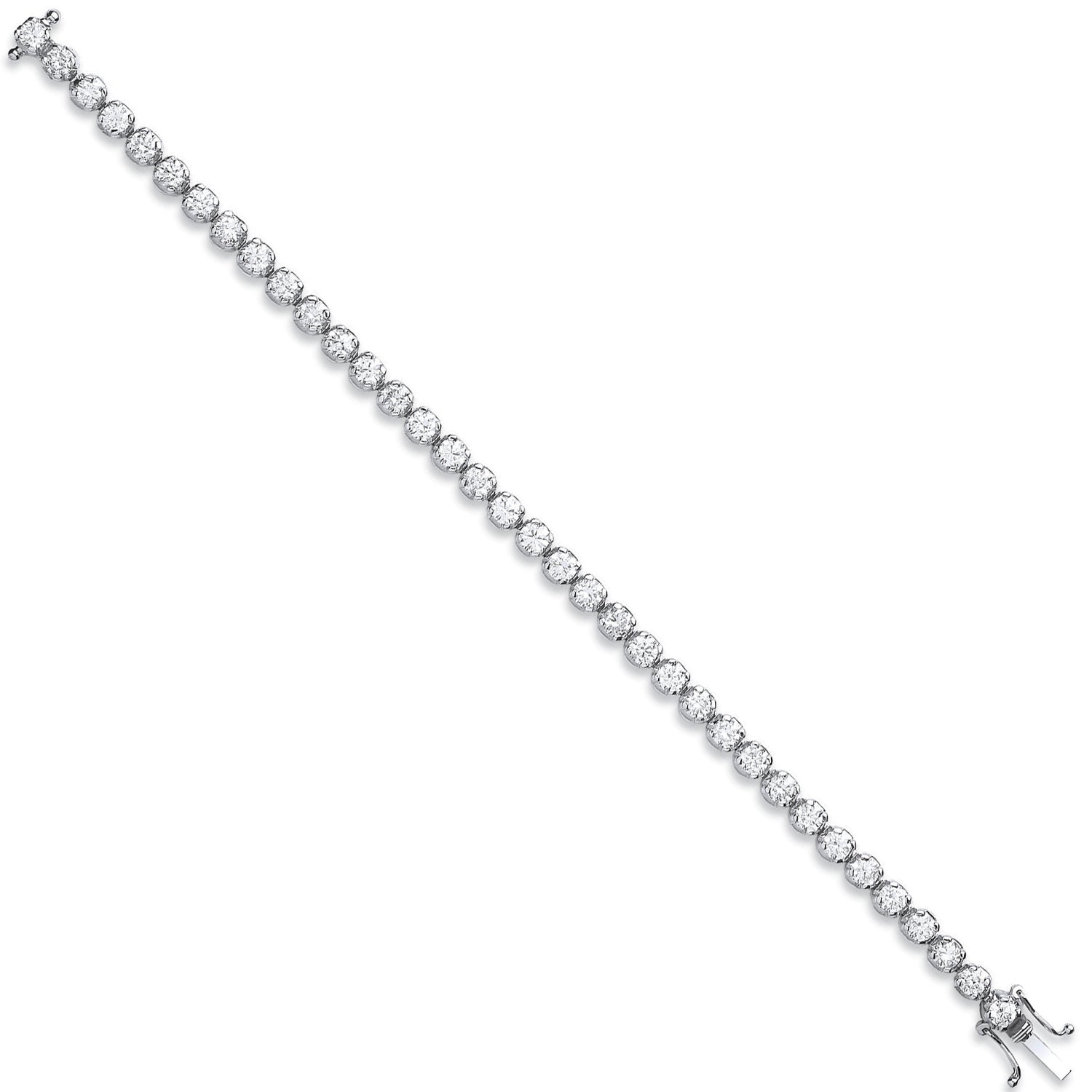 18ct White Gold 5.00ct Diamond Tennis Bracelet