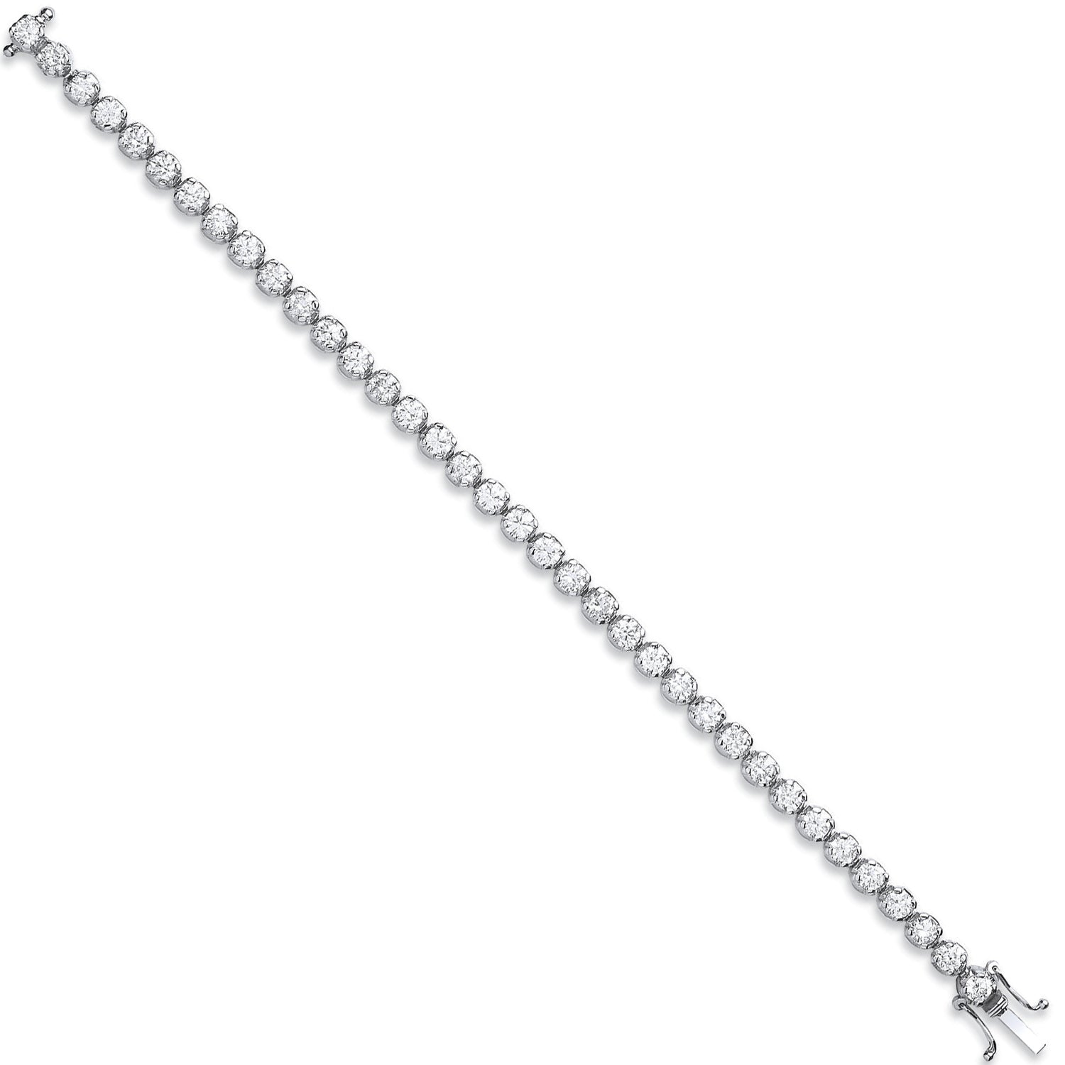 18ct White Gold 7.00ct Diamond Tennis Bracelet