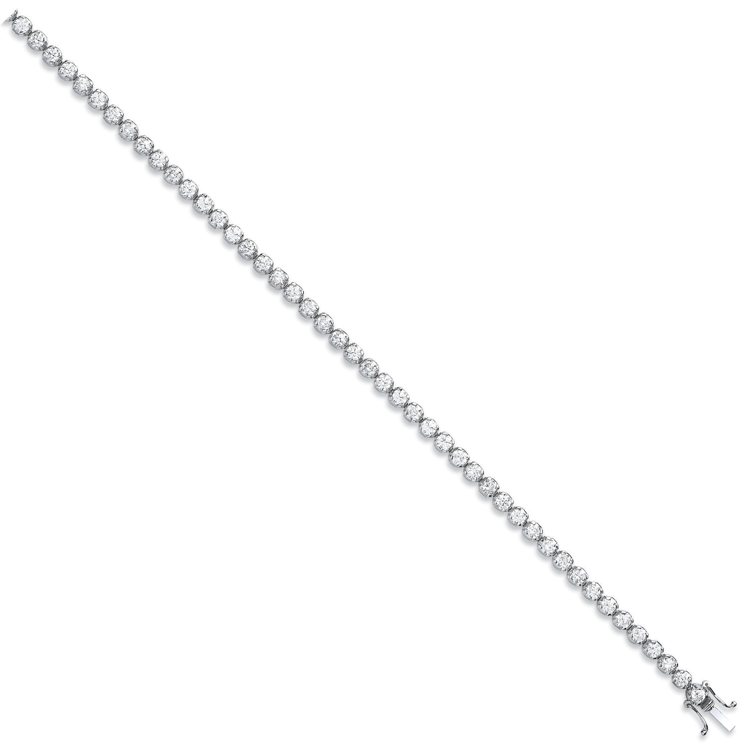 18ct White Gold 4.00ct Diamond Tennis Bracelet