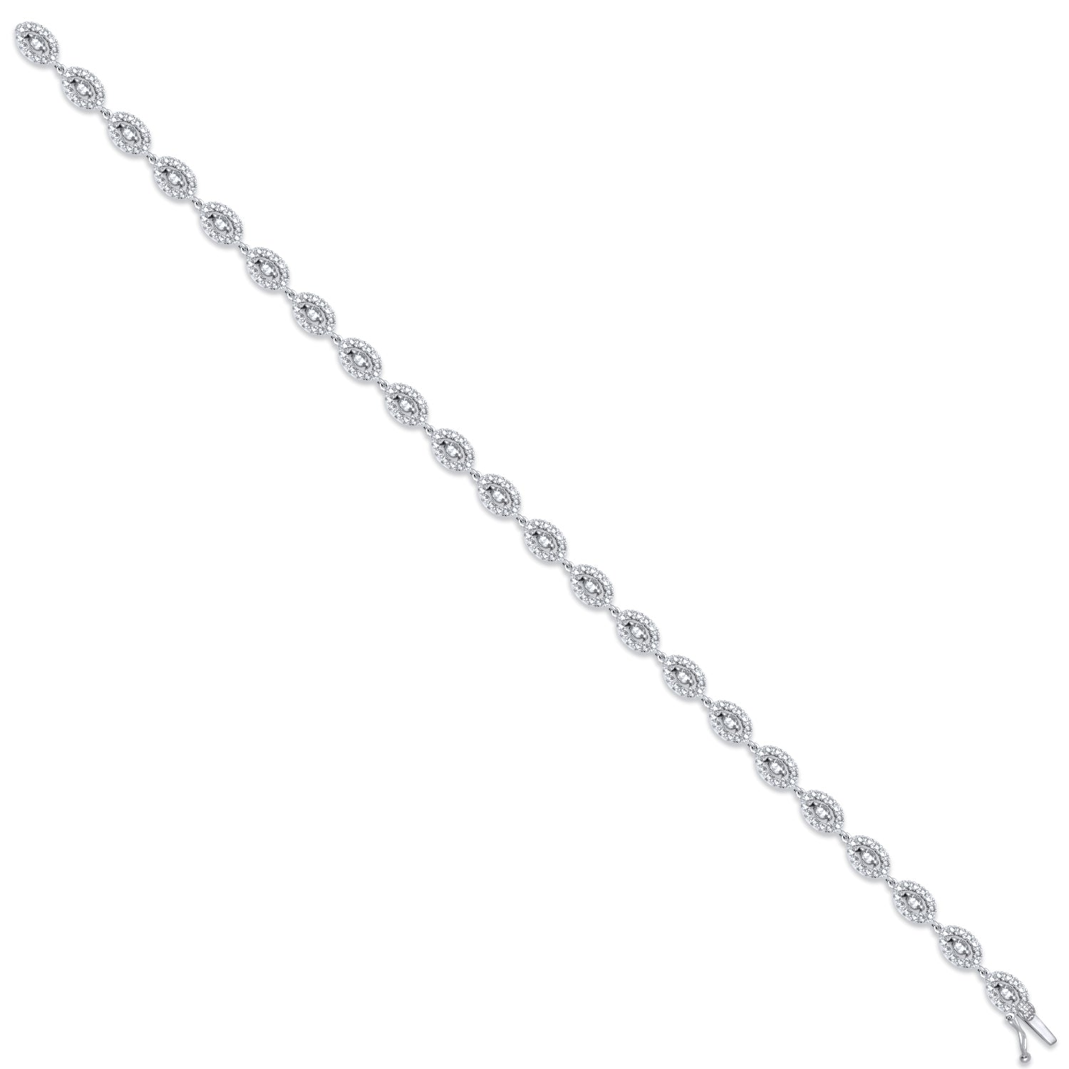 18ct White Gold 2.35ct Diamond Bracelet