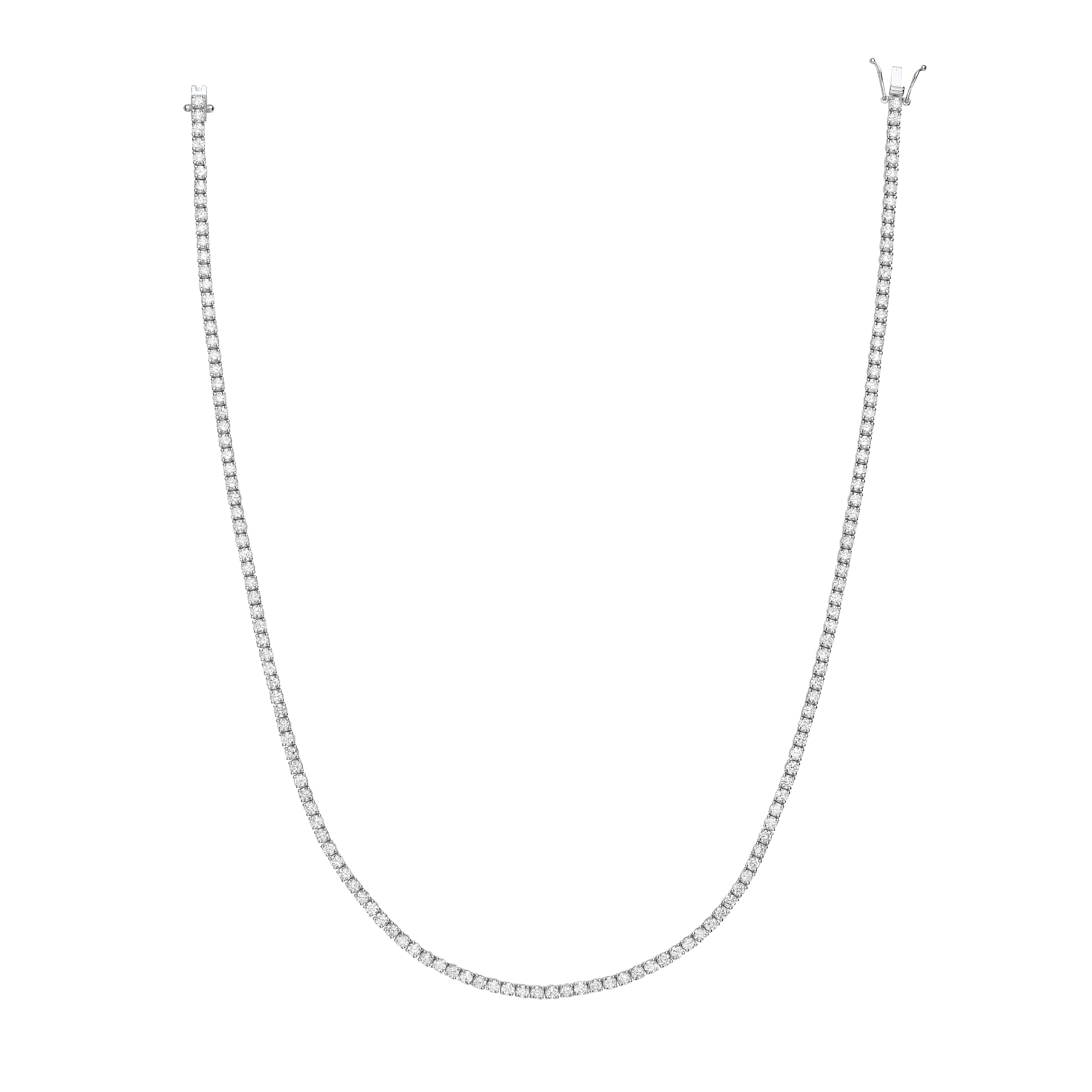 18ct White Gold 10.00ct 17 Inch Necklace