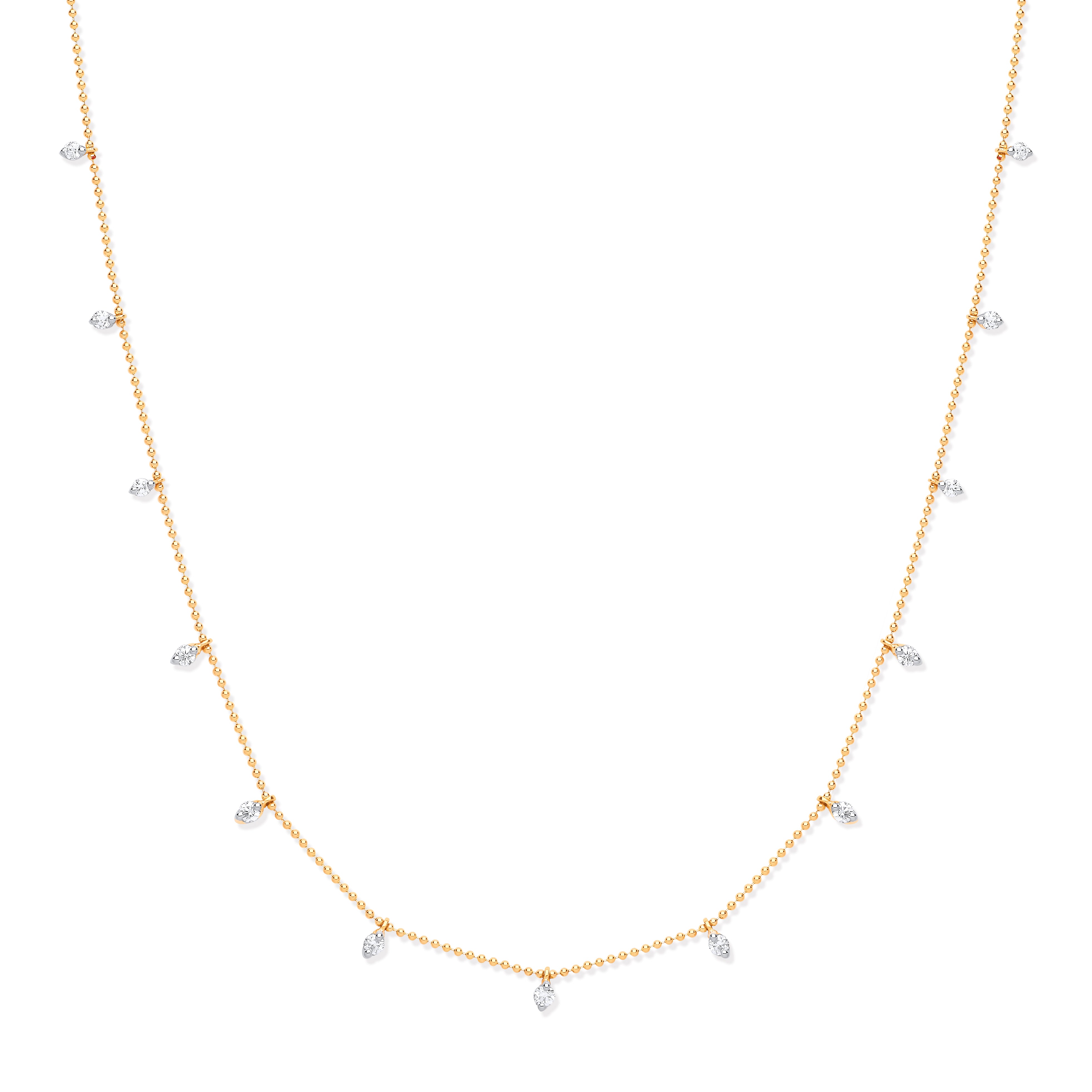 18ct Yellow Gold 0.50ctw Diamond Set Chain