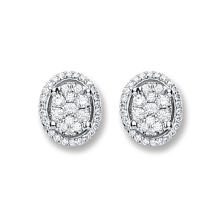 18ct White Gold 0.25ct Diamond Stud Earrings