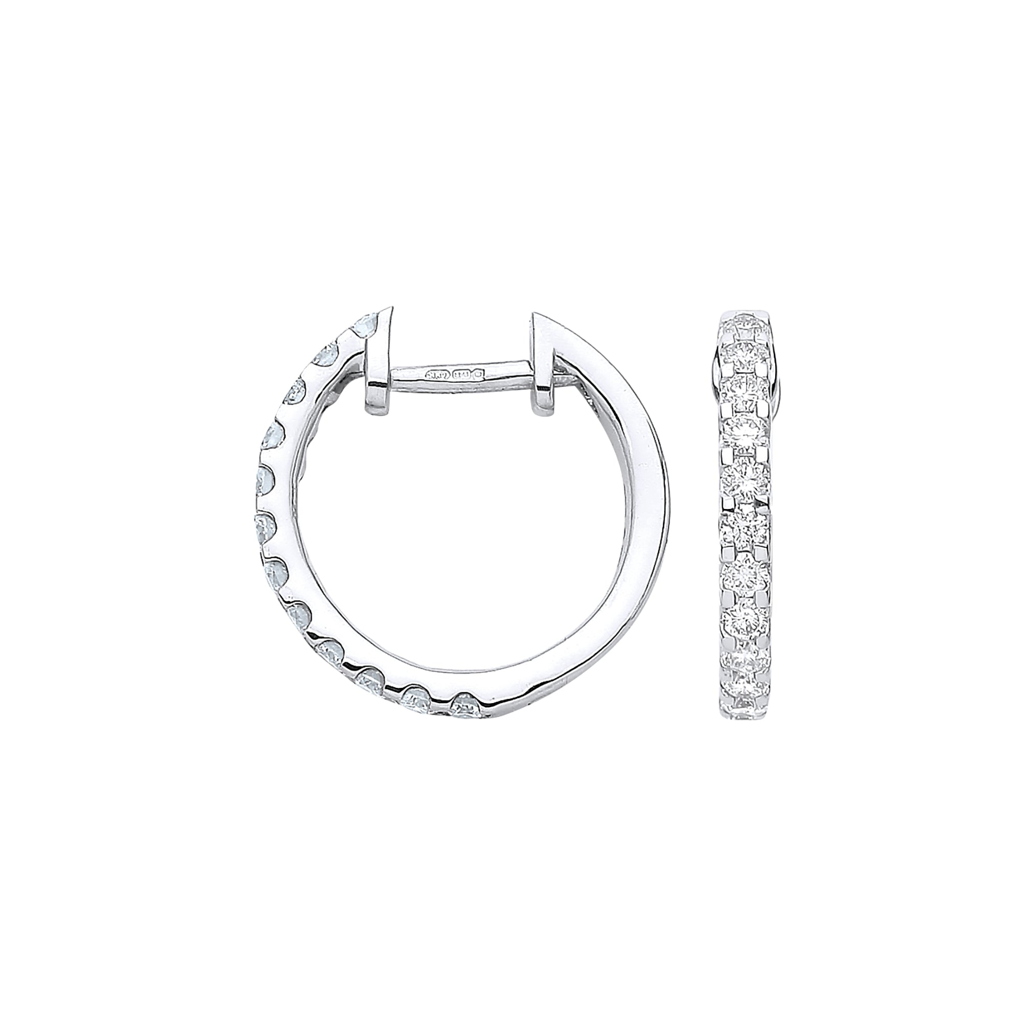 9ct White Gold 0.52ct Diamond Earrings