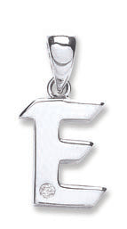 9ct White Gold 0.01ct Diamond Initial Pendants