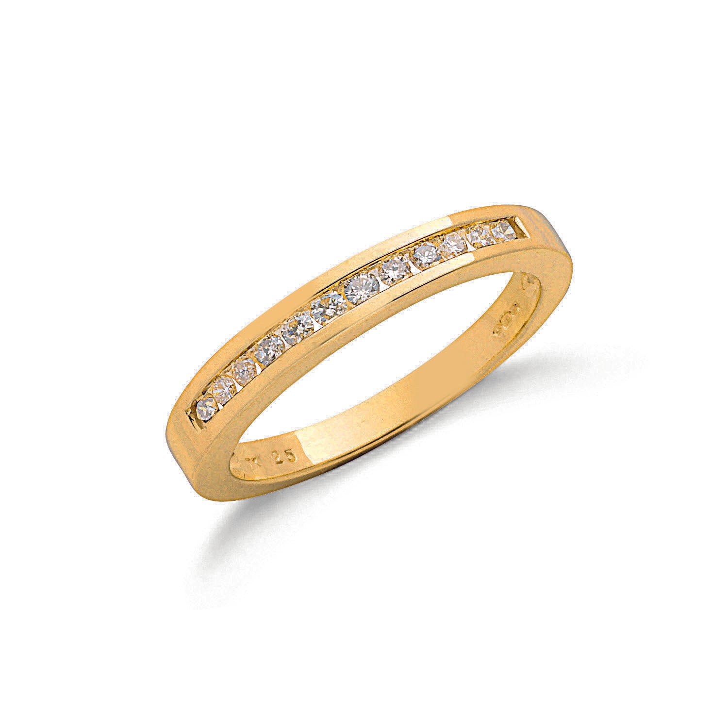 9ct Yellow Gold 0.25ct Diamond Channel Set Eternity Ring